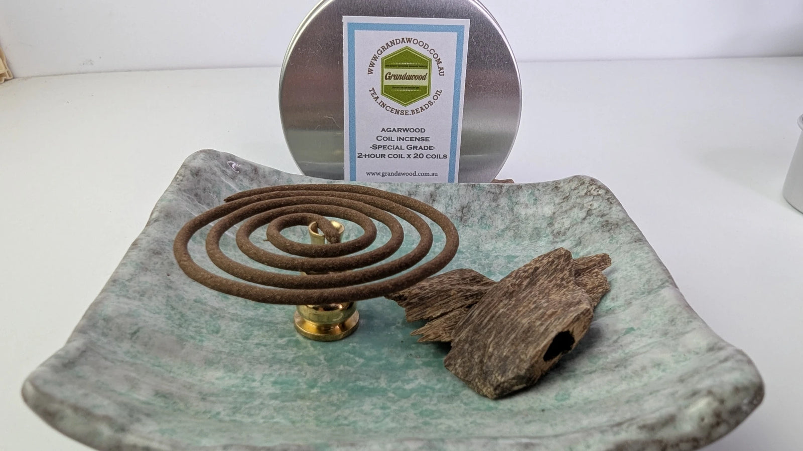 Agarwood incense coil also known as Incense Spiral - made from standard grade cultivated agarwood