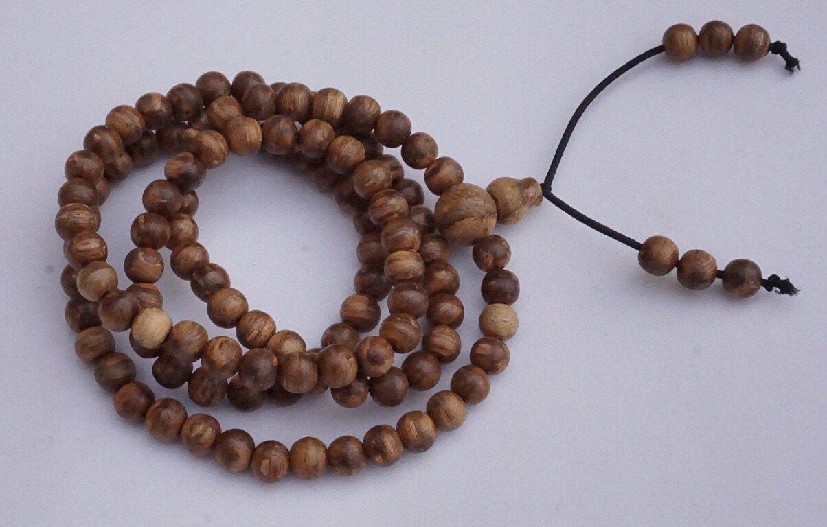 Small wild Agarwood 108 mala necklace 5mm -