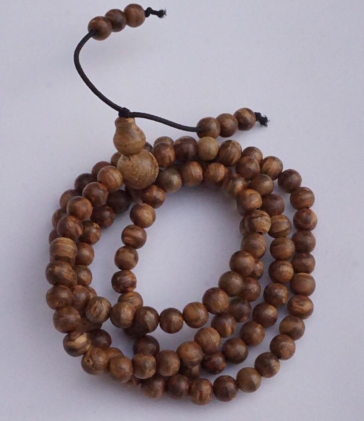 Small wild Agarwood 108 mala necklace 5mm -