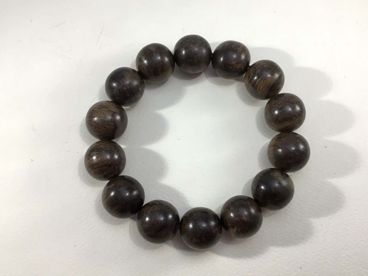SOLD- Black Panther- Wild Dark Sinking Agarwood Bracelet 16mm over 30g -