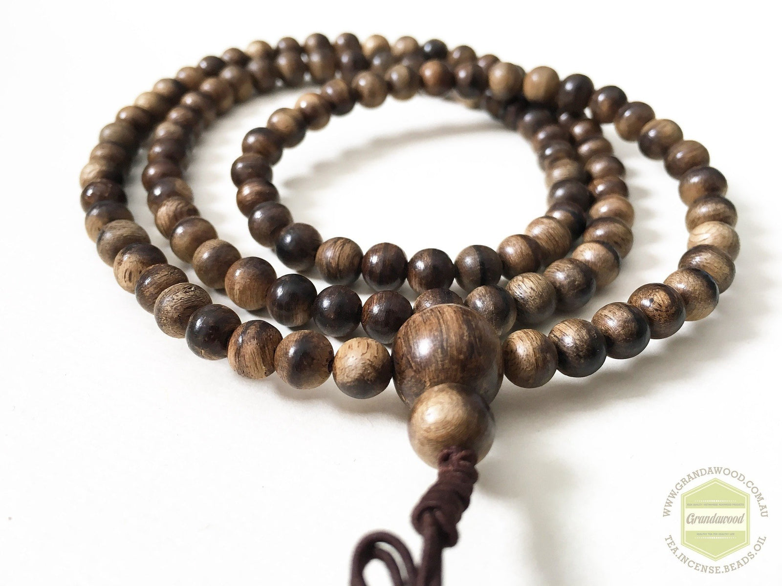 SOLD- Wild Indonesia Mala Beads 6mm 108 -