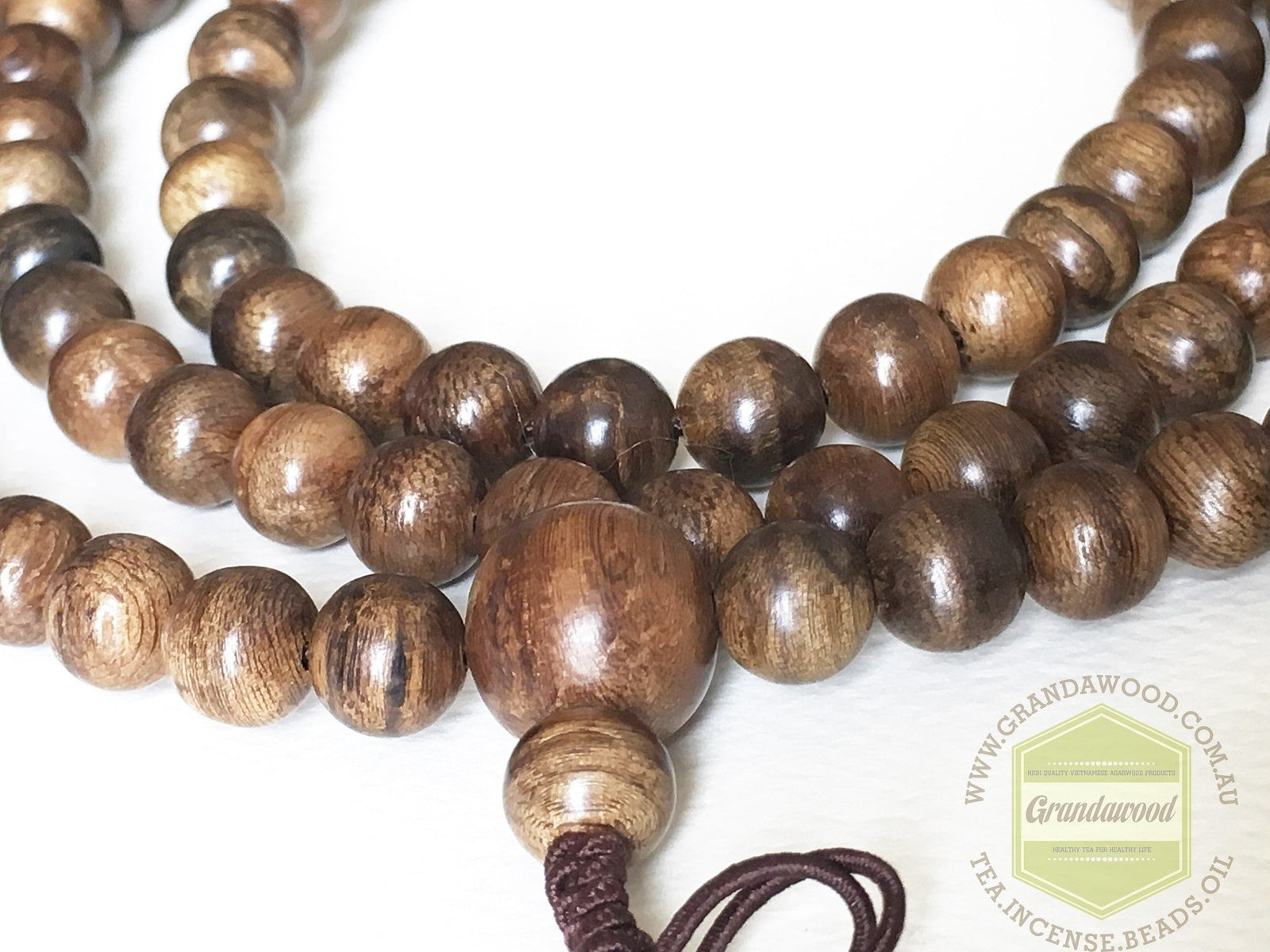 SOLD- Wild Indonesia Mala Beads 6mm 108 -