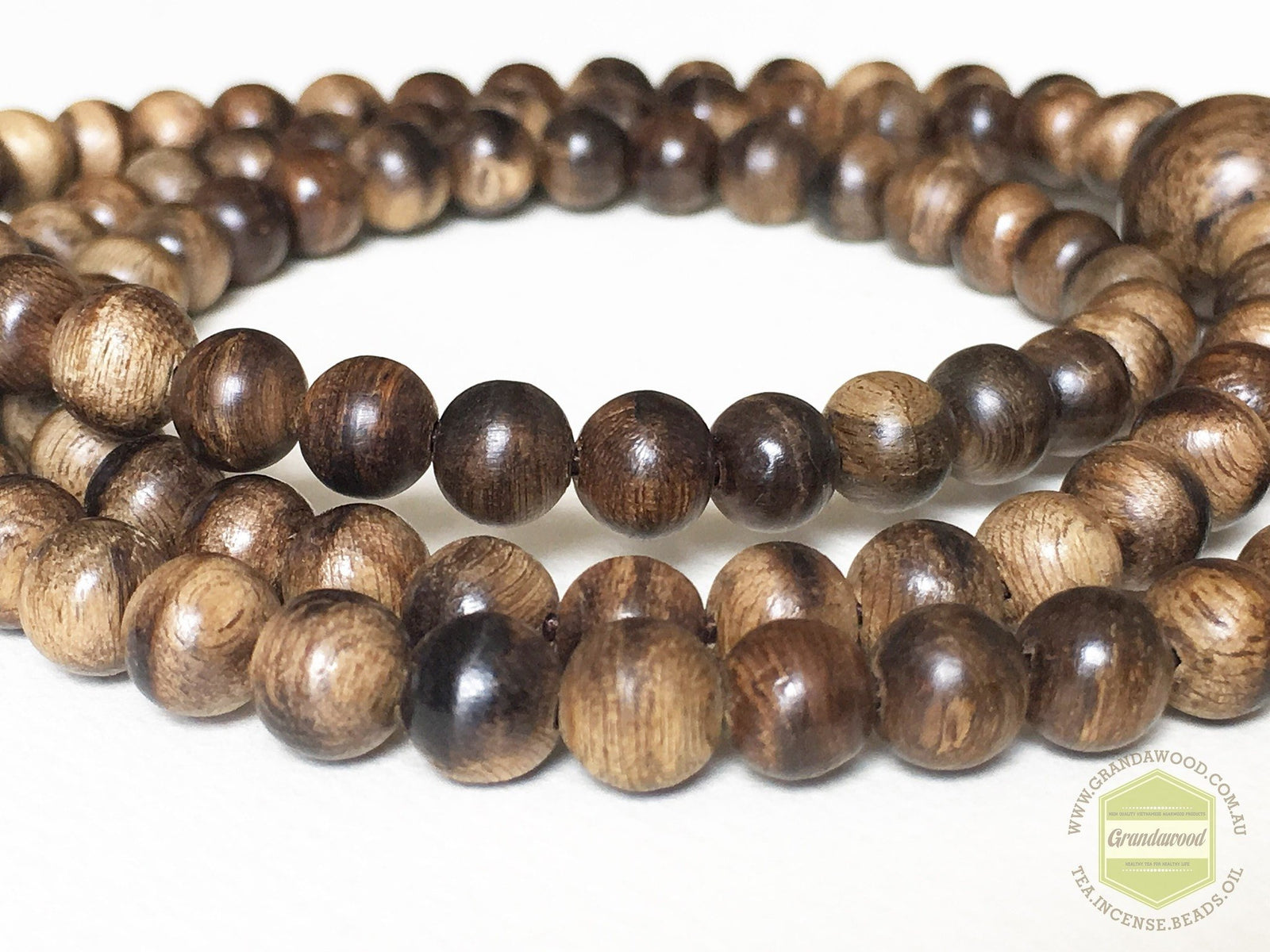 SOLD- Wild Indonesia Mala Beads 6mm 108 -