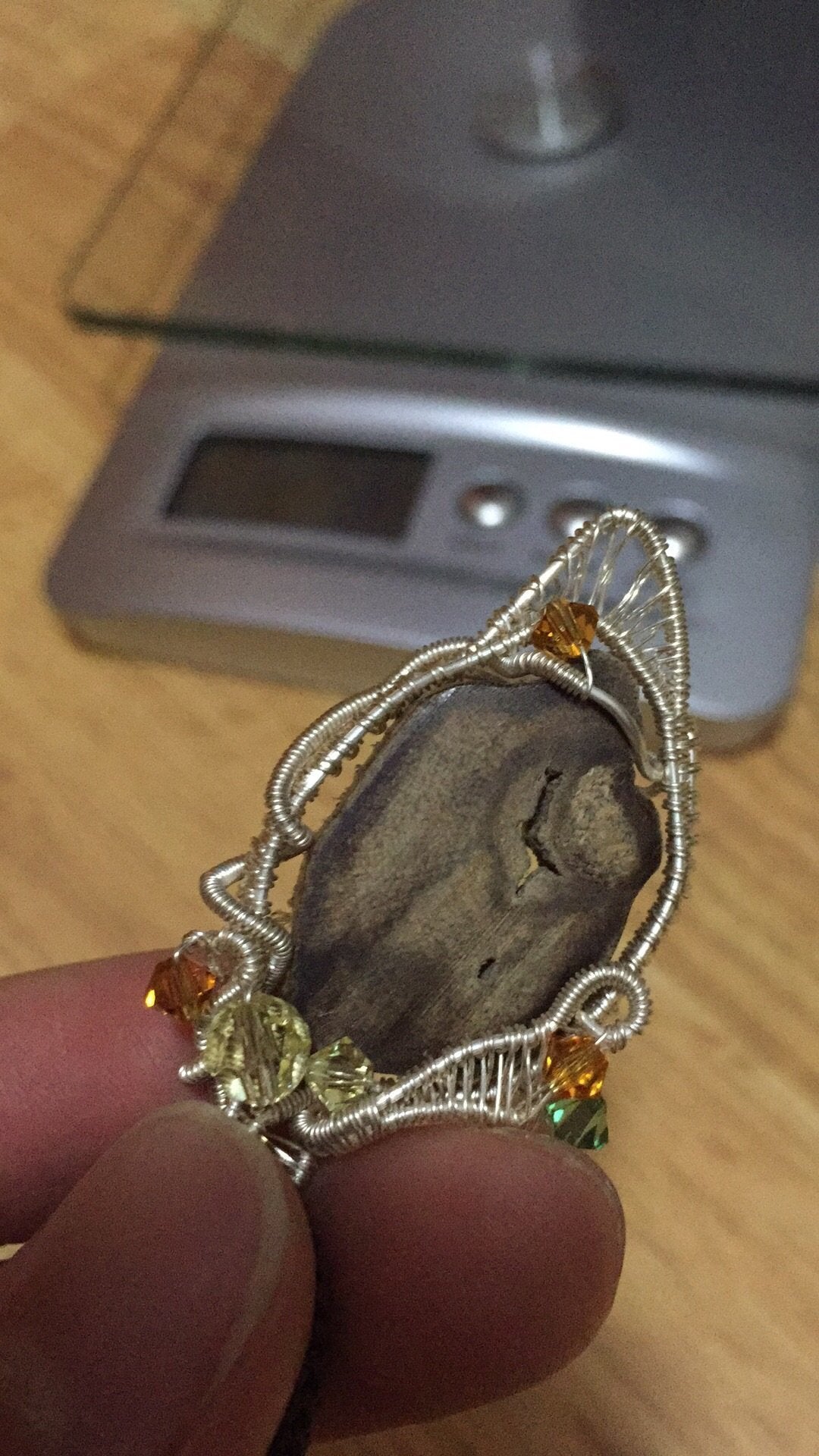 Wild Borneo Agarwood 108 mala necklace and pendant silver covered -