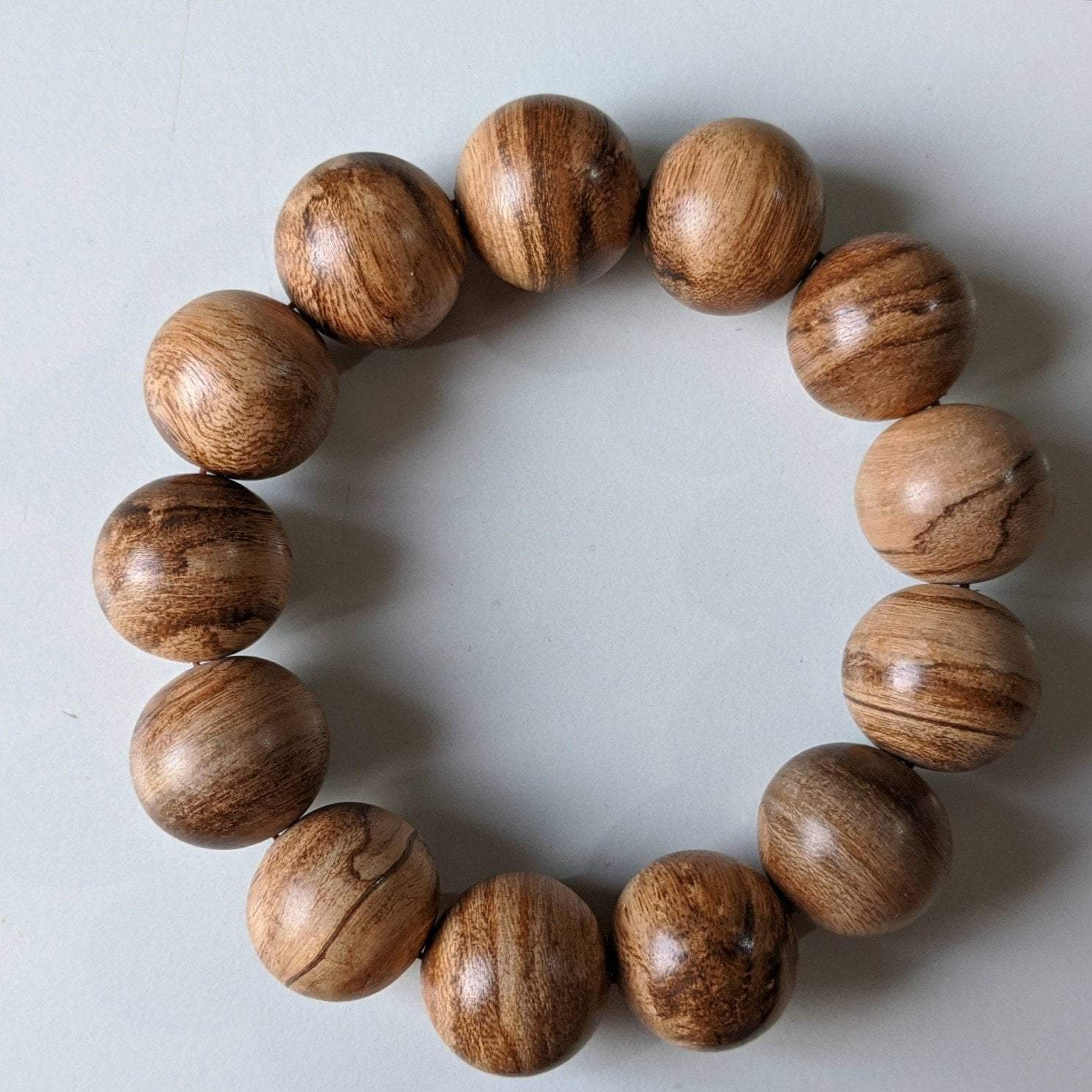 Borneo Wild Agarwood Bracelet 24g 13 beads 18mm - Pattern A
