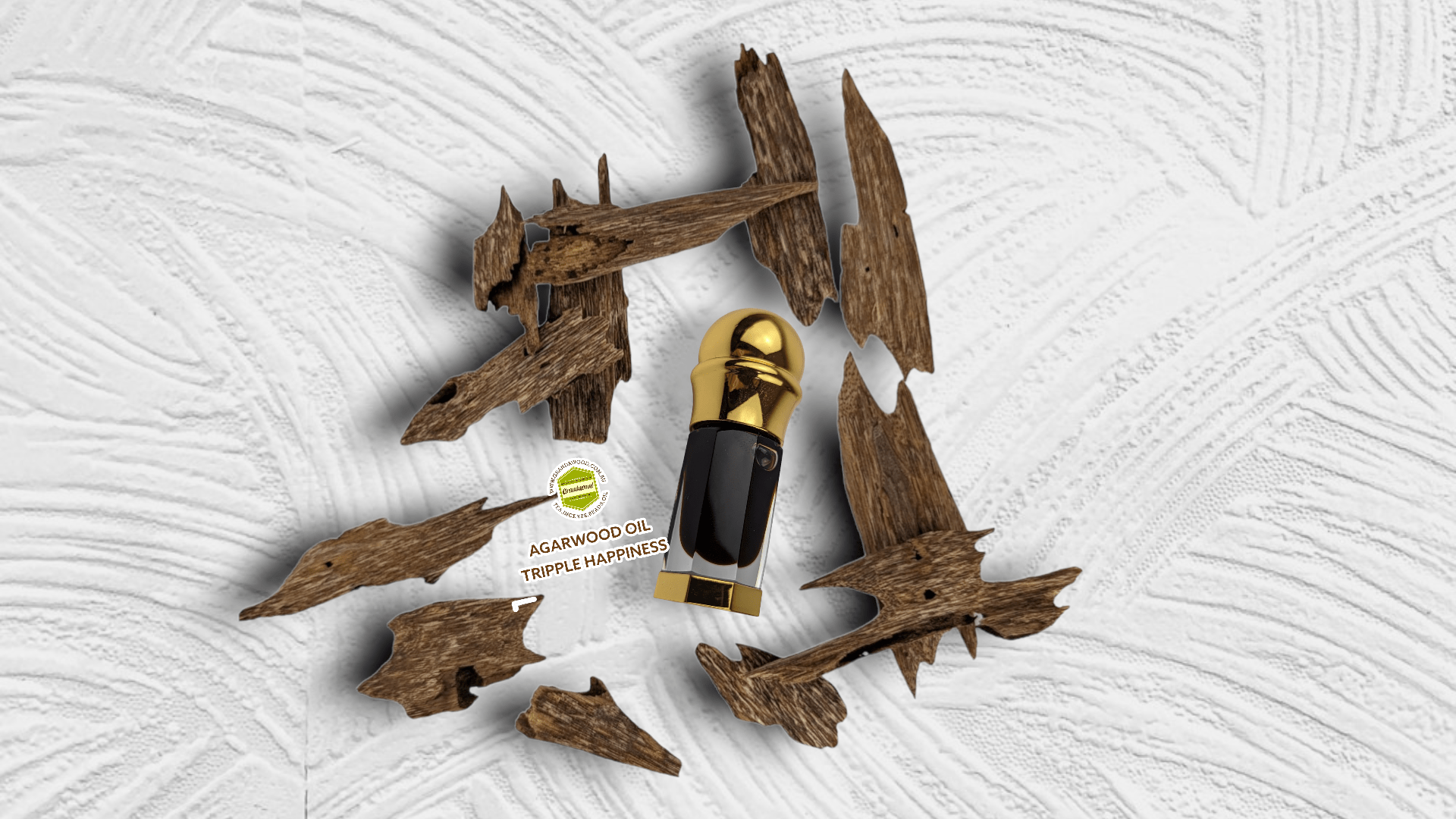 *New* The Heaven Smoke- 100% Pure Cutlivated Agarwood Oil (Oud)- Co2 Supercritical Fluid Extraction - Triple Happiness- Wild Agarwood / 3g