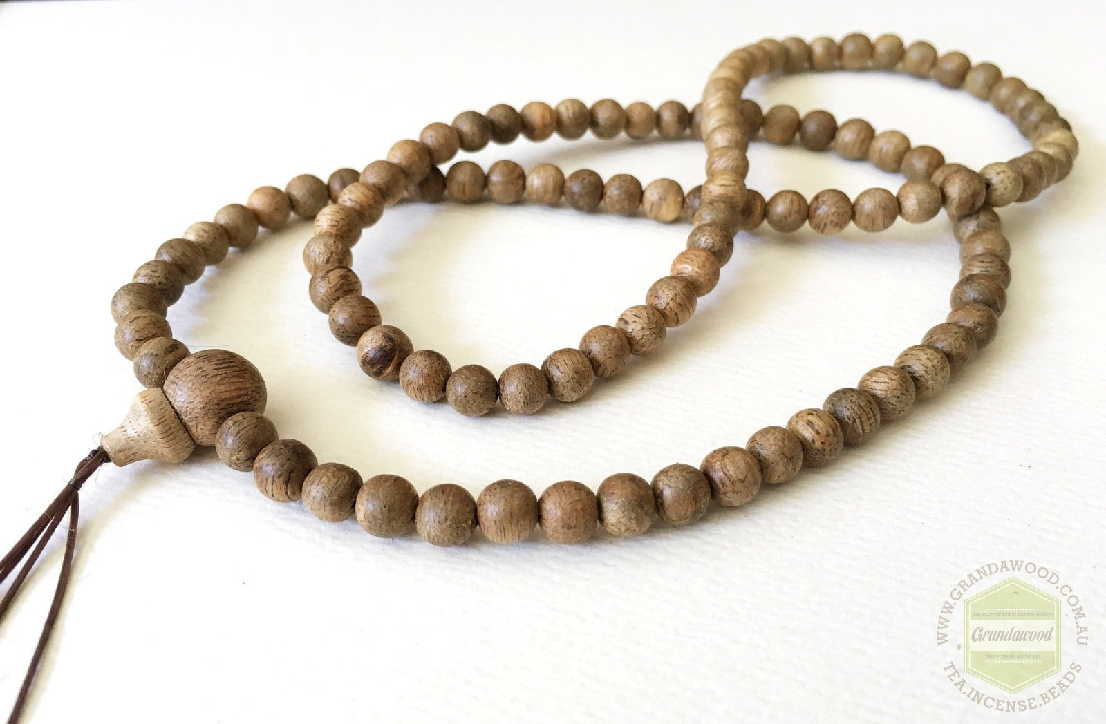 Z-Sold Out-Z- Malaysian Cultivated Agarwood Mala 108 beads 6mm -