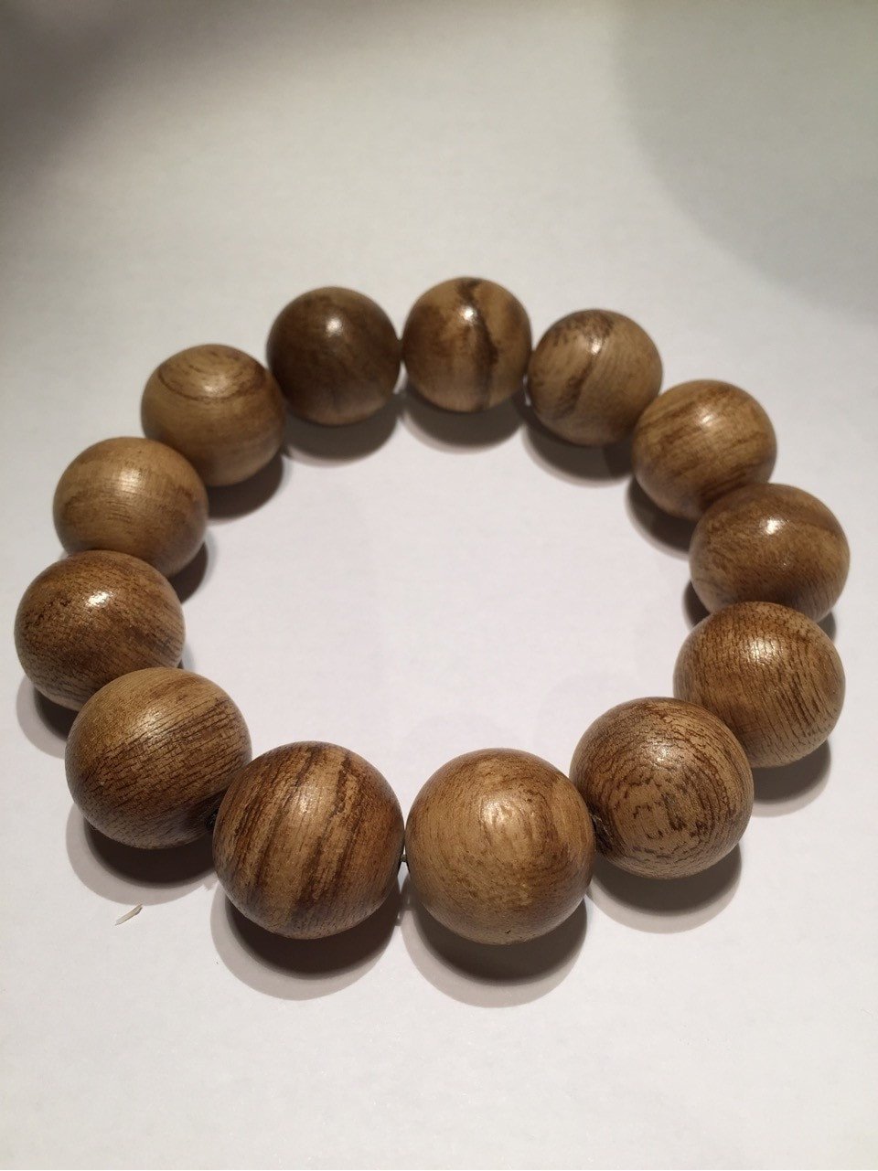 SOLD- Agarwood natural prayer bracelet 13 beads young-Indonesia 沉香 sn002 -