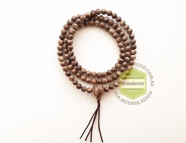 SOLD- Wild 108 Agarwood Borneo (Kalimantan) Indonesia prayer mala 108 beads -