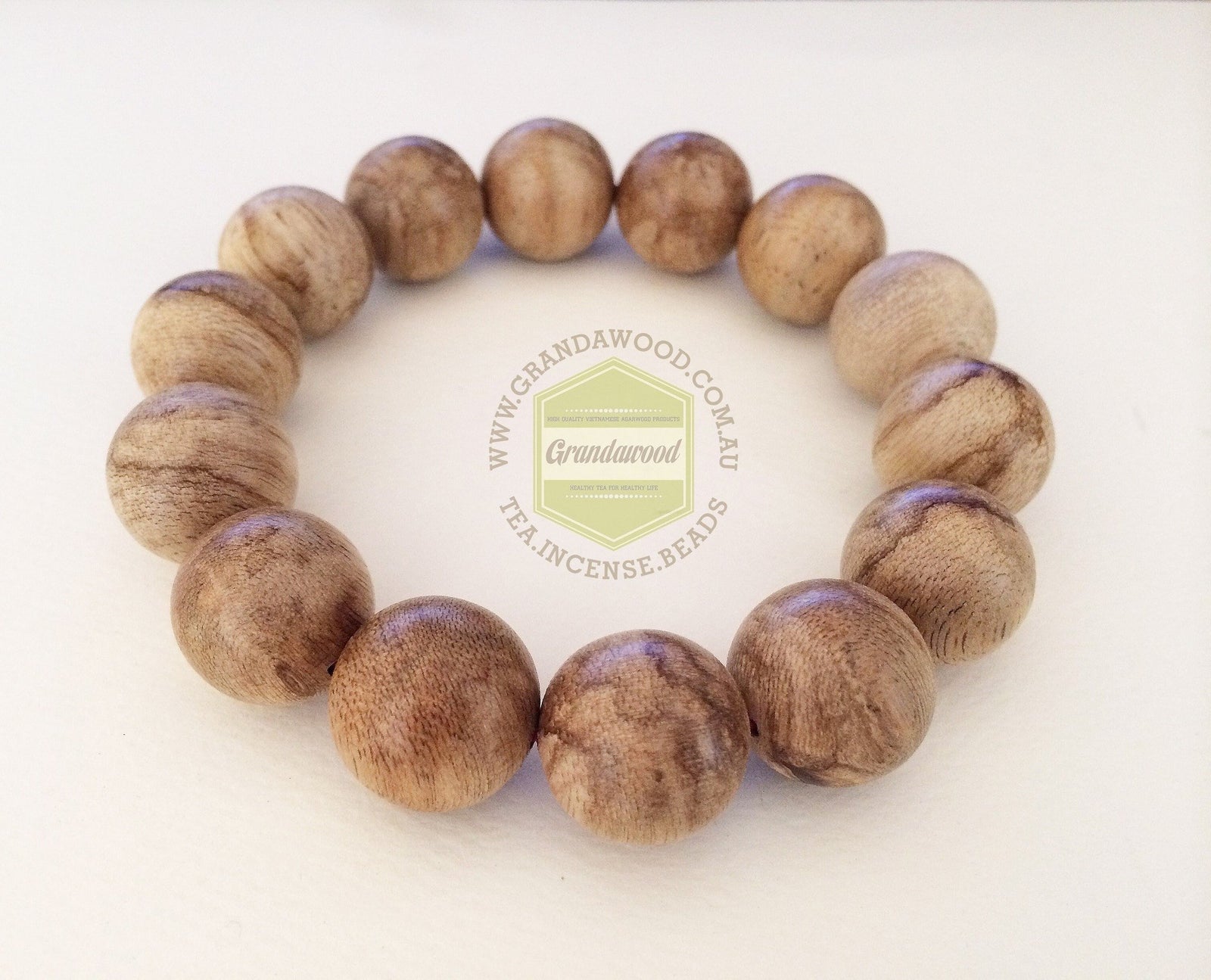 SOLD- Wild Natural Indonesia Agarwood Bracelet (pattern A) -