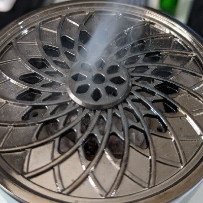 Are charcoal briquettes too messy for you to heat fragrant wood? Try this alternative