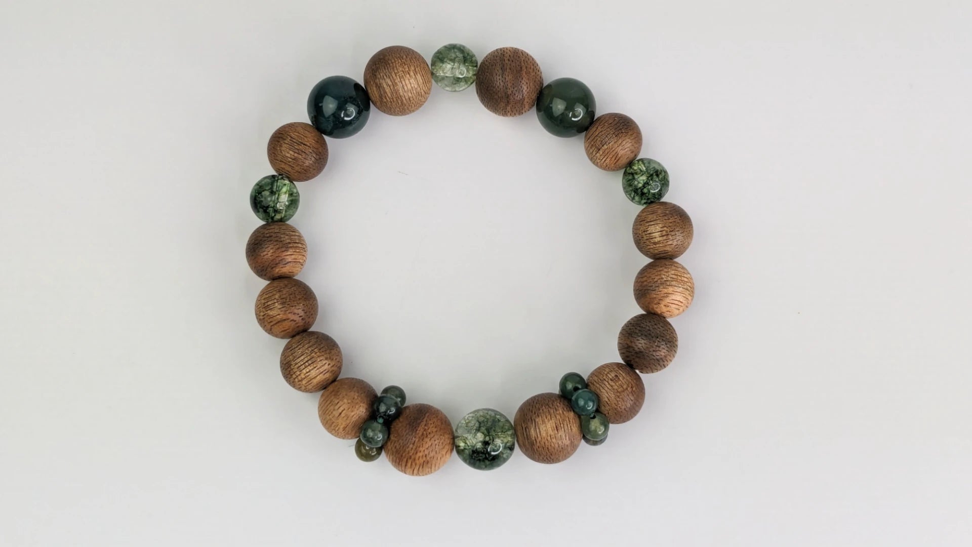 5E Wood Verdant Growth Bracelet - Agarwood and Gemstone