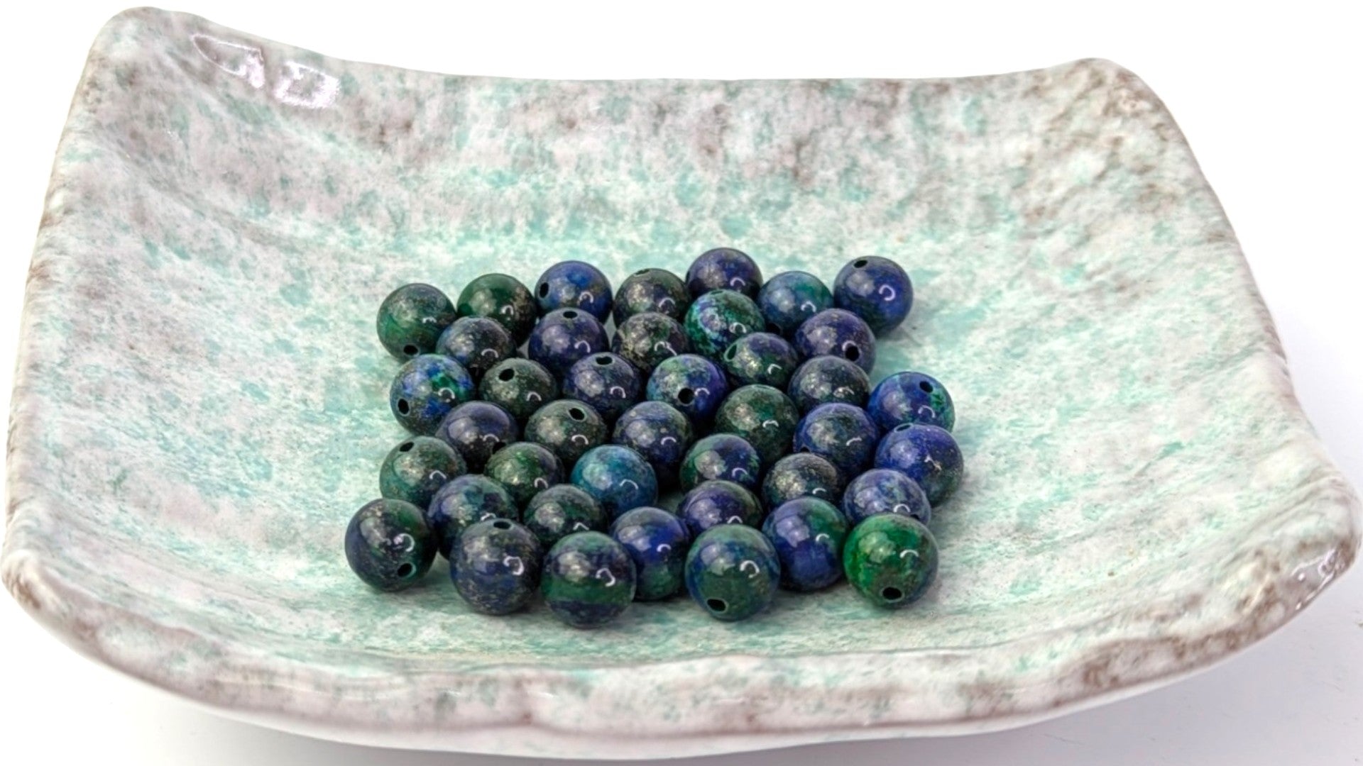 Chrysocolla beads- 8 mm