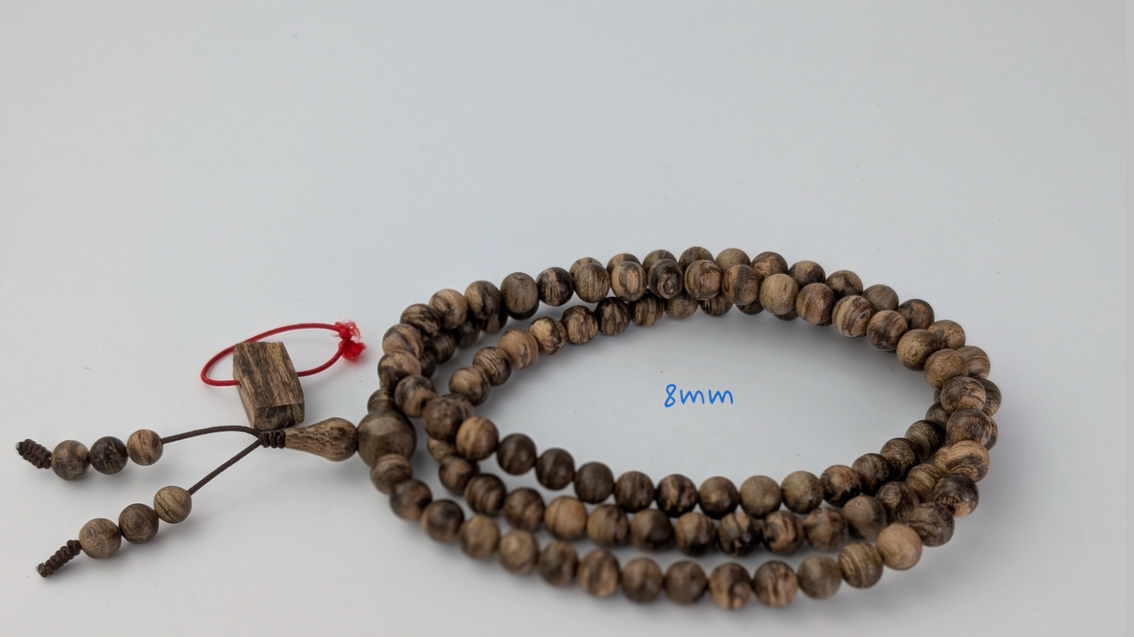 STK108 - 108 串念珠，采用塔拉坎野生沉香制成，6 毫米和 8 毫米