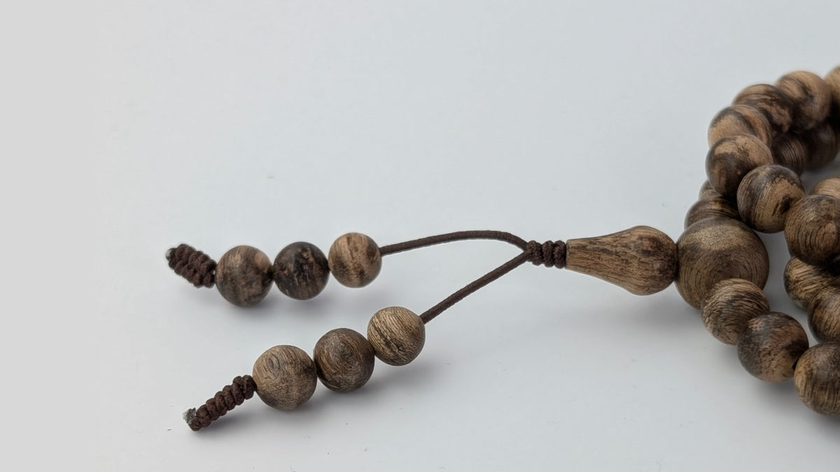 STK108 - 108 串念珠，采用塔拉坎野生沉香制成，6 毫米和 8 毫米