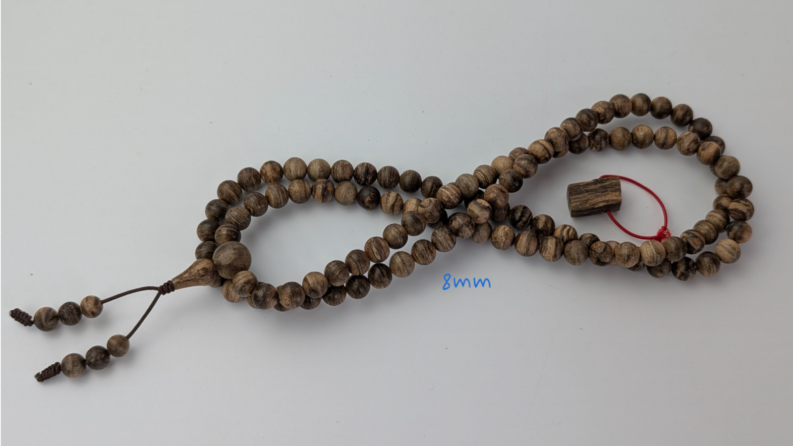 STK108 - 108 串念珠，采用塔拉坎野生沉香制成，6 毫米和 8 毫米