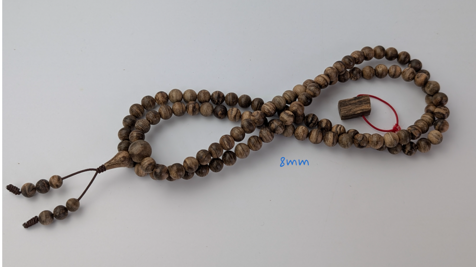 STK108 - 108 串念珠，采用塔拉坎野生沉香制成，6 毫米和 8 毫米