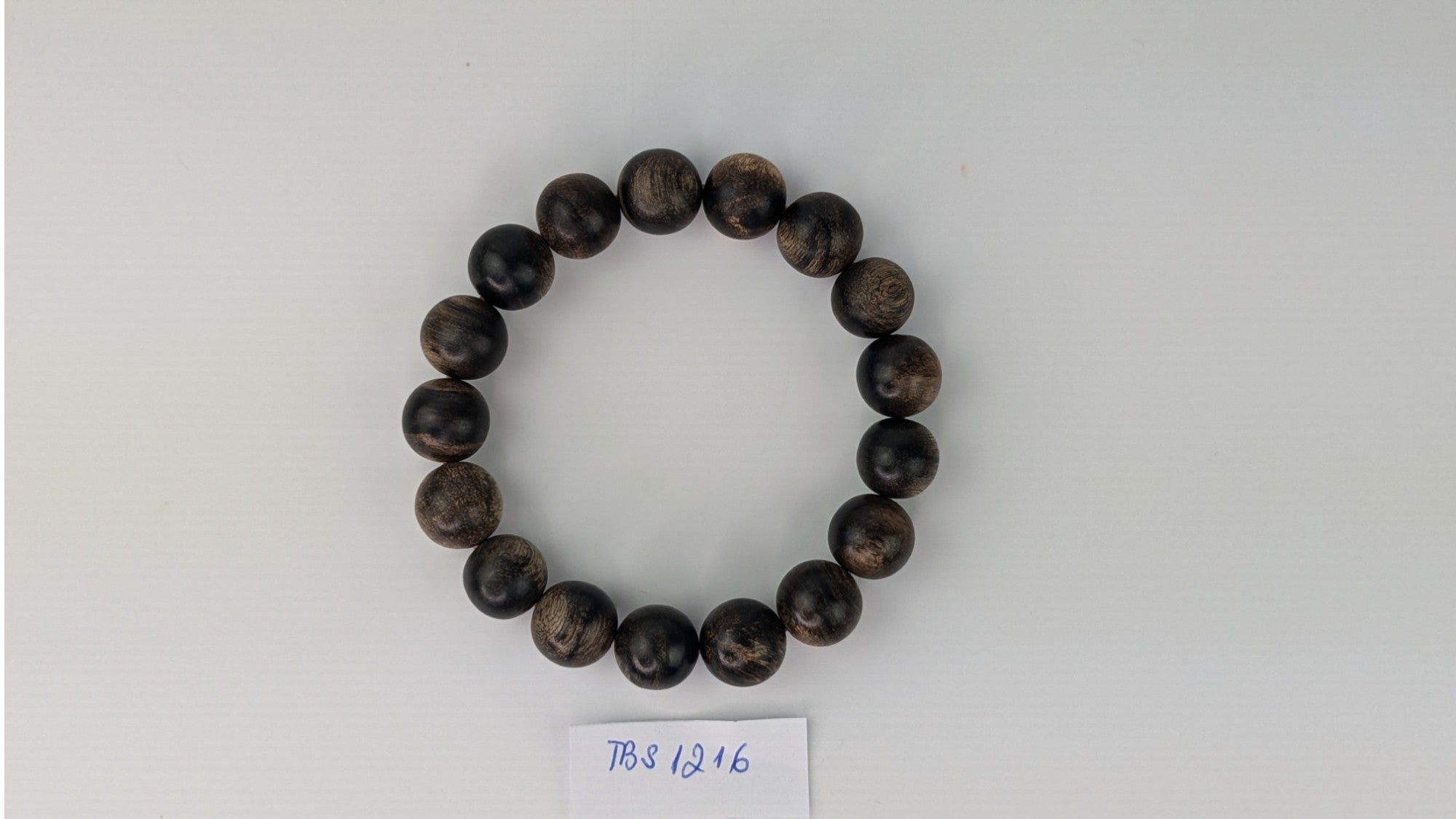 bead tbs1216 TBS 1216- The Wisdom 12 - Wild Sinking Agarwood Bracelet 12mm 16g