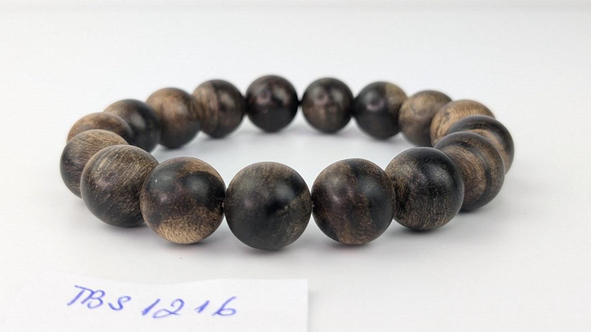 bead tbs1216 TBS 1216- The Wisdom 12 - Wild Sinking Agarwood Bracelet 12mm 16g