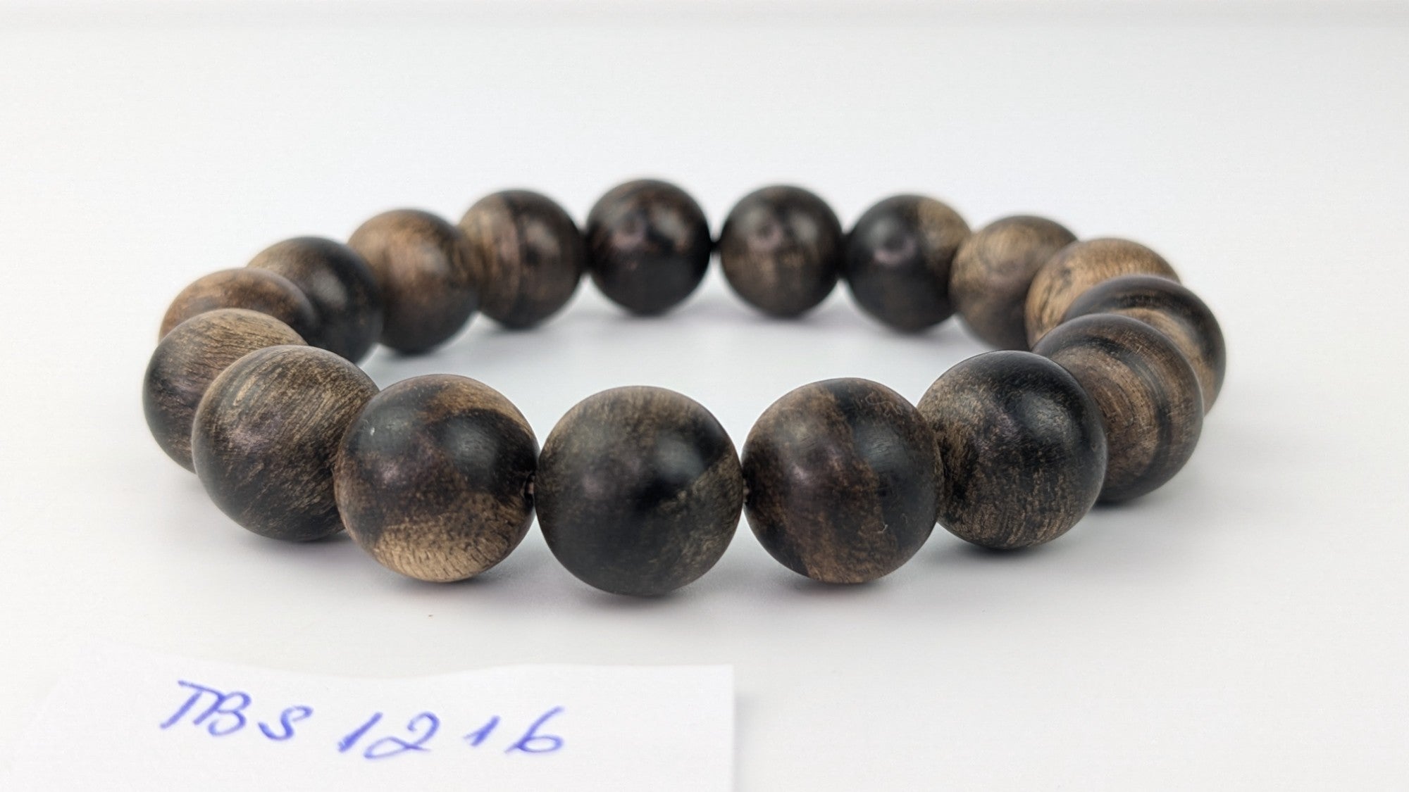 bead tbs1216 TBS 1216- The Wisdom 12 - Wild Sinking Agarwood Bracelet 12mm 16g