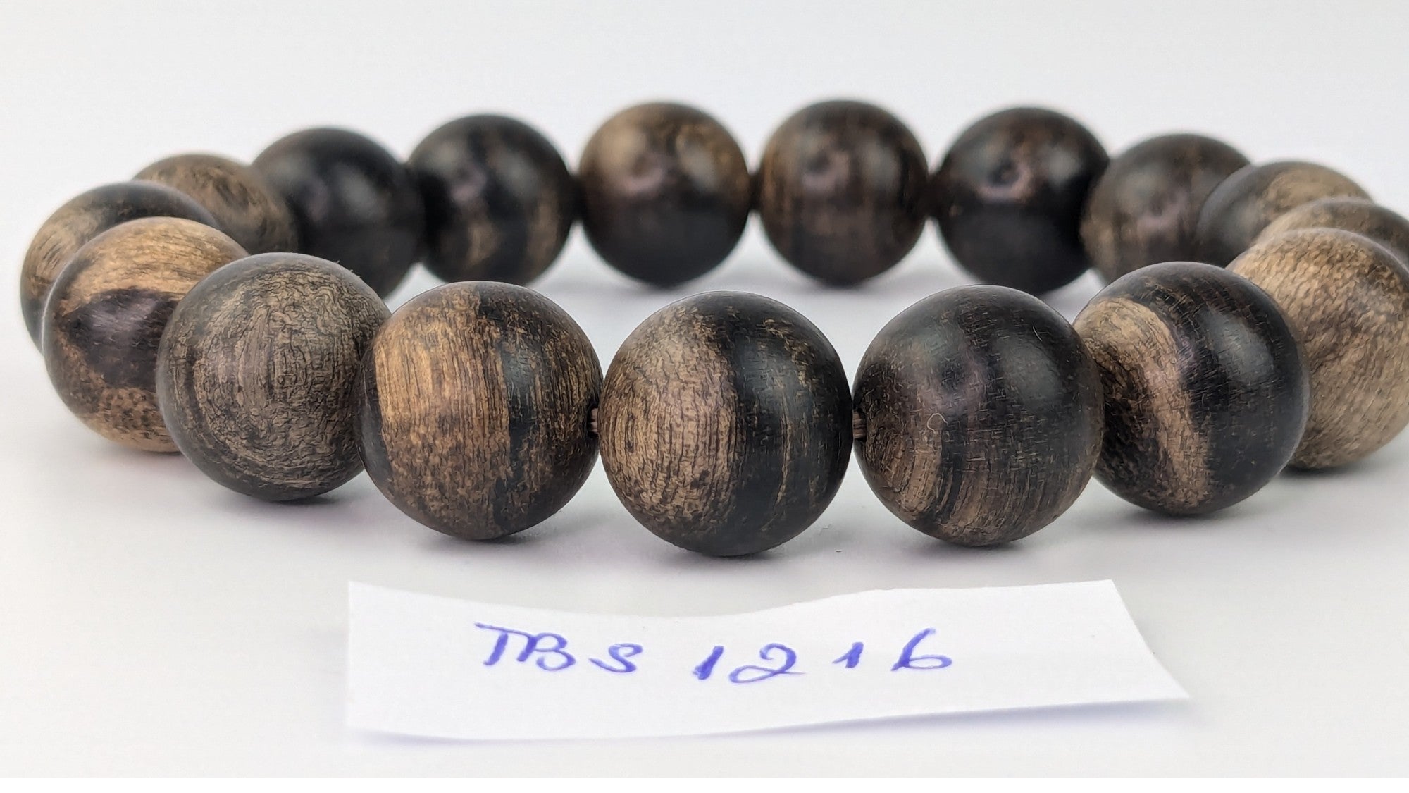 bead tbs1216 TBS 1216- The Wisdom 12 - Wild Sinking Agarwood Bracelet 12mm 16g