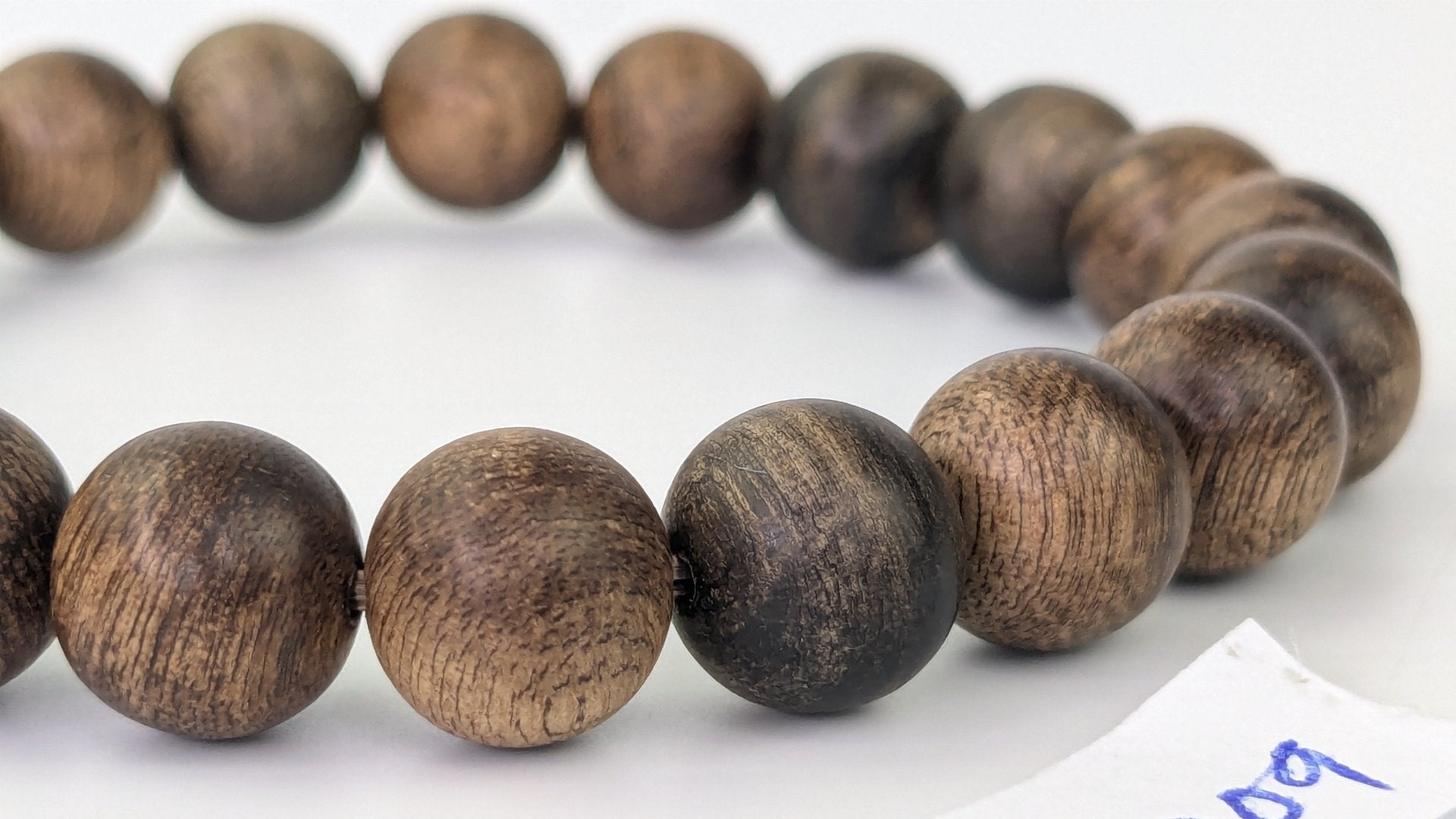 Beads Premium Handmade Wild Agarwood Bracelet 10mm 8g or 9g - Sand-polished finish