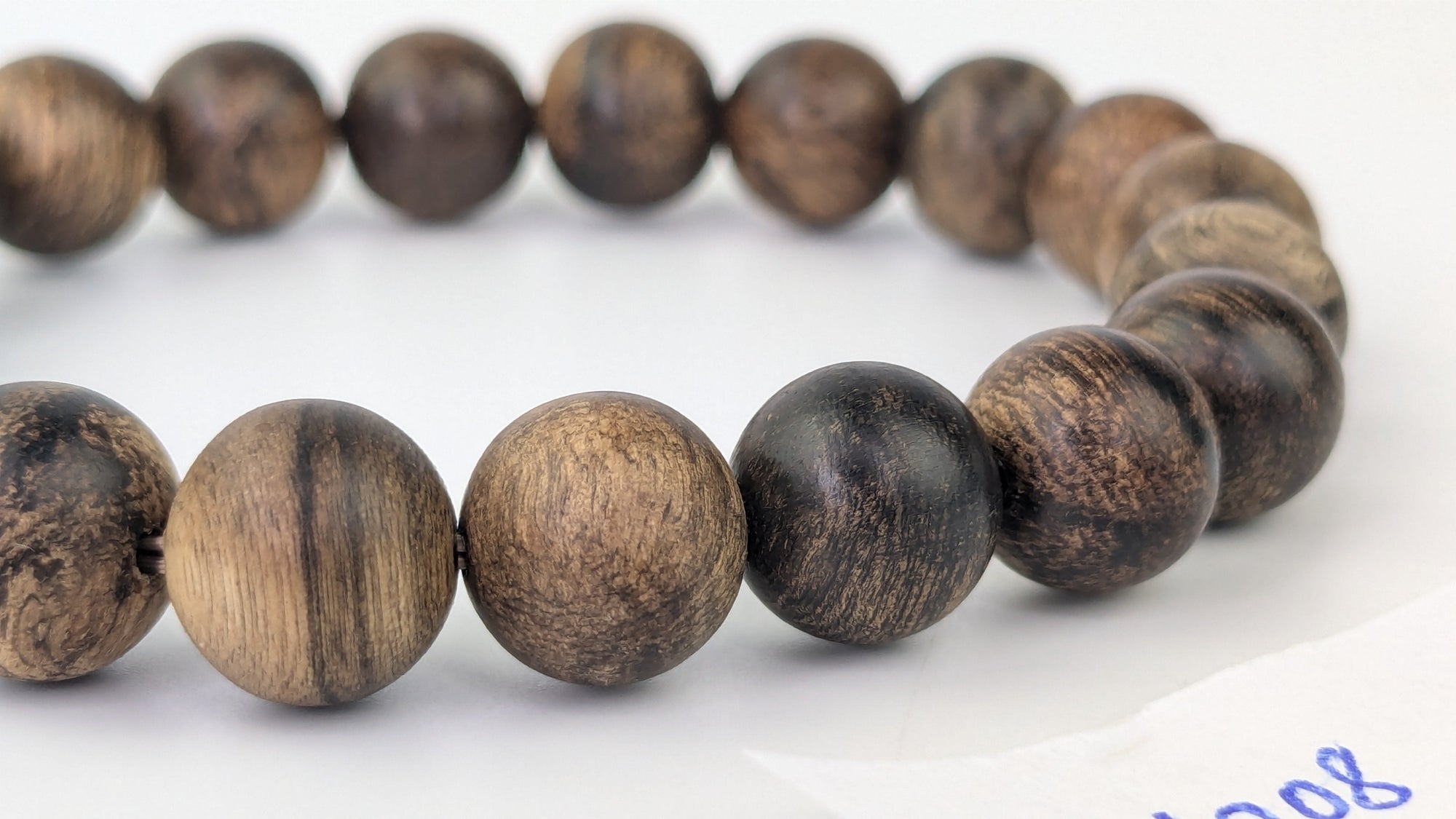 Beads Premium Handmade Wild Agarwood Bracelet 10mm 8g or 9g - Sand-polished finish