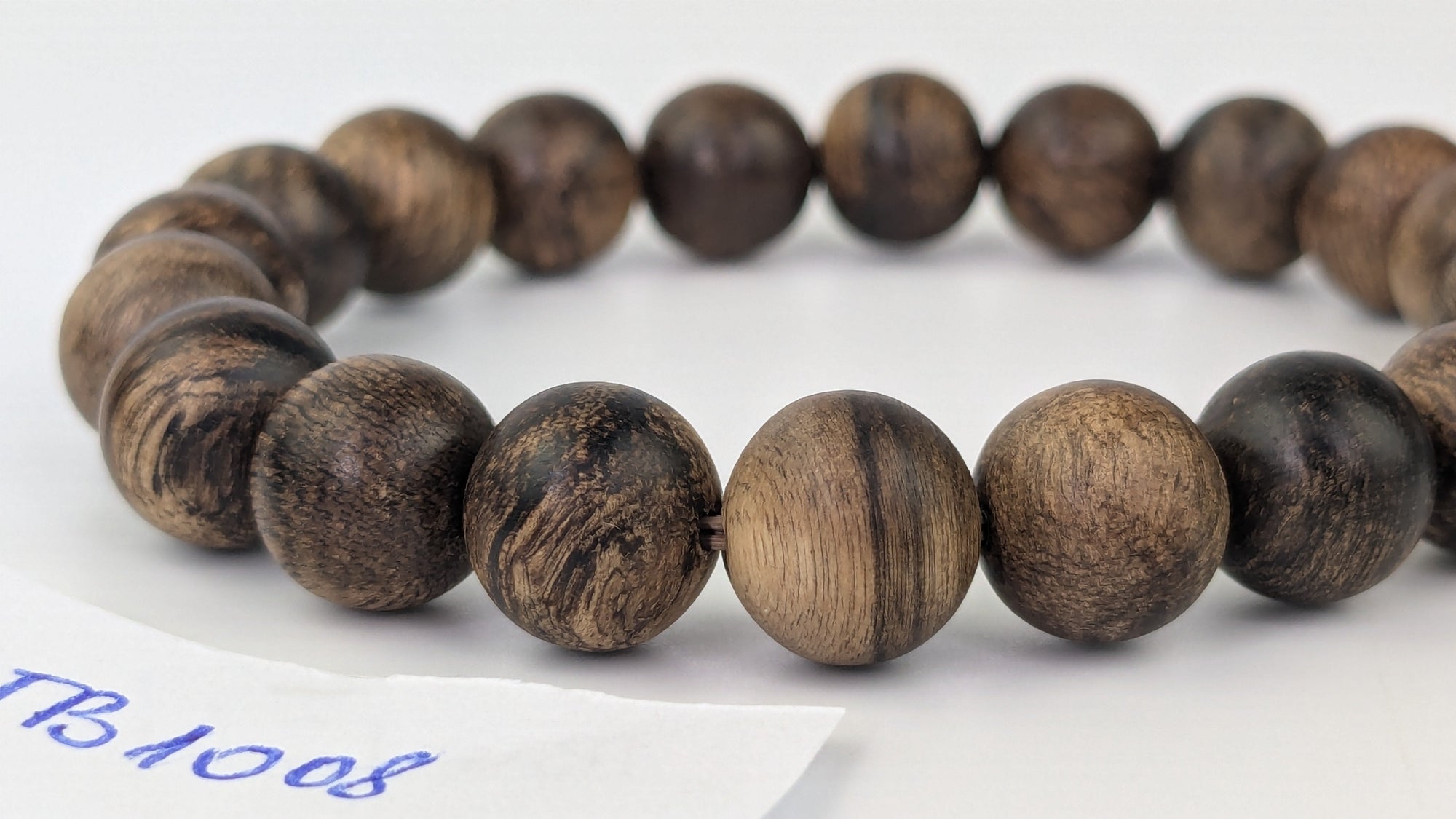 Beads Premium Handmade Wild Agarwood Bracelet 10mm 8g or 9g - Sand-polished finish