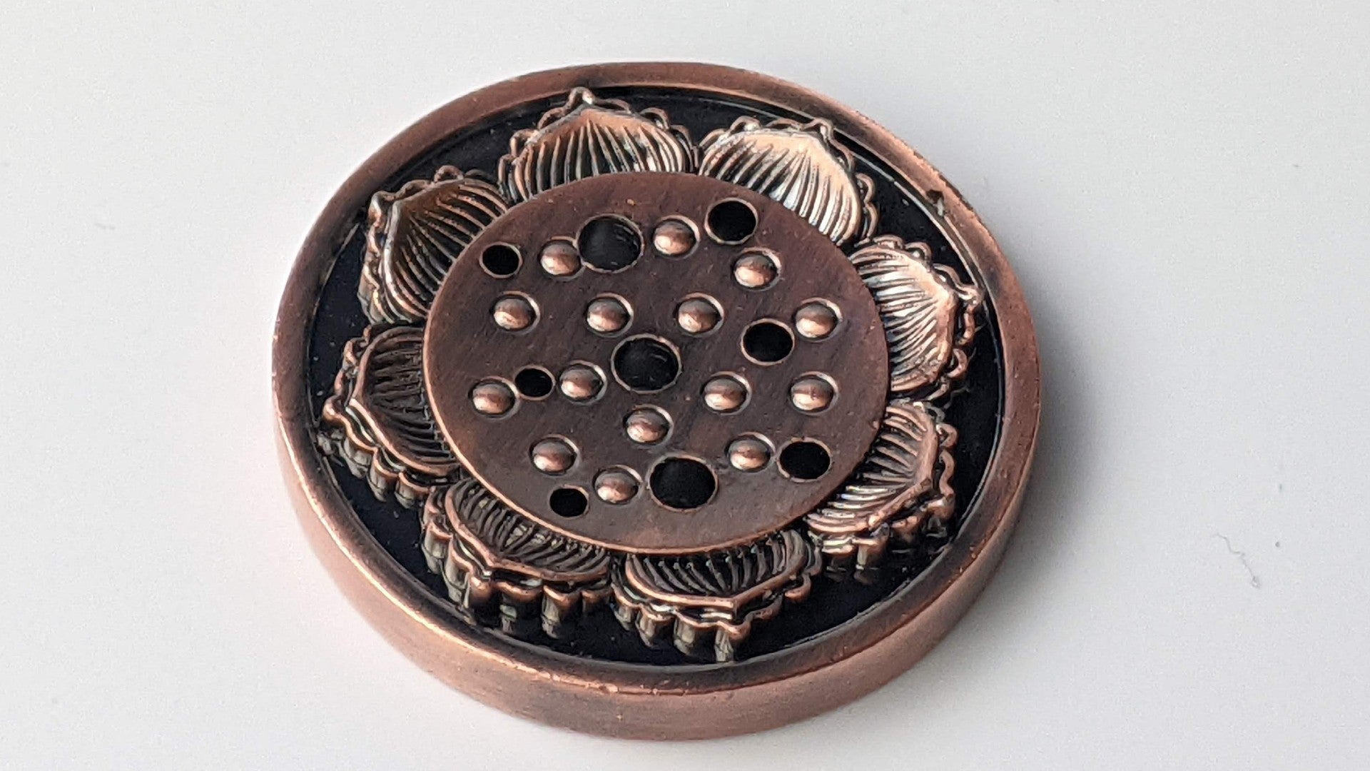 Incense Holders Brass Flat Lotus Sutra Incense Holder 9 holes