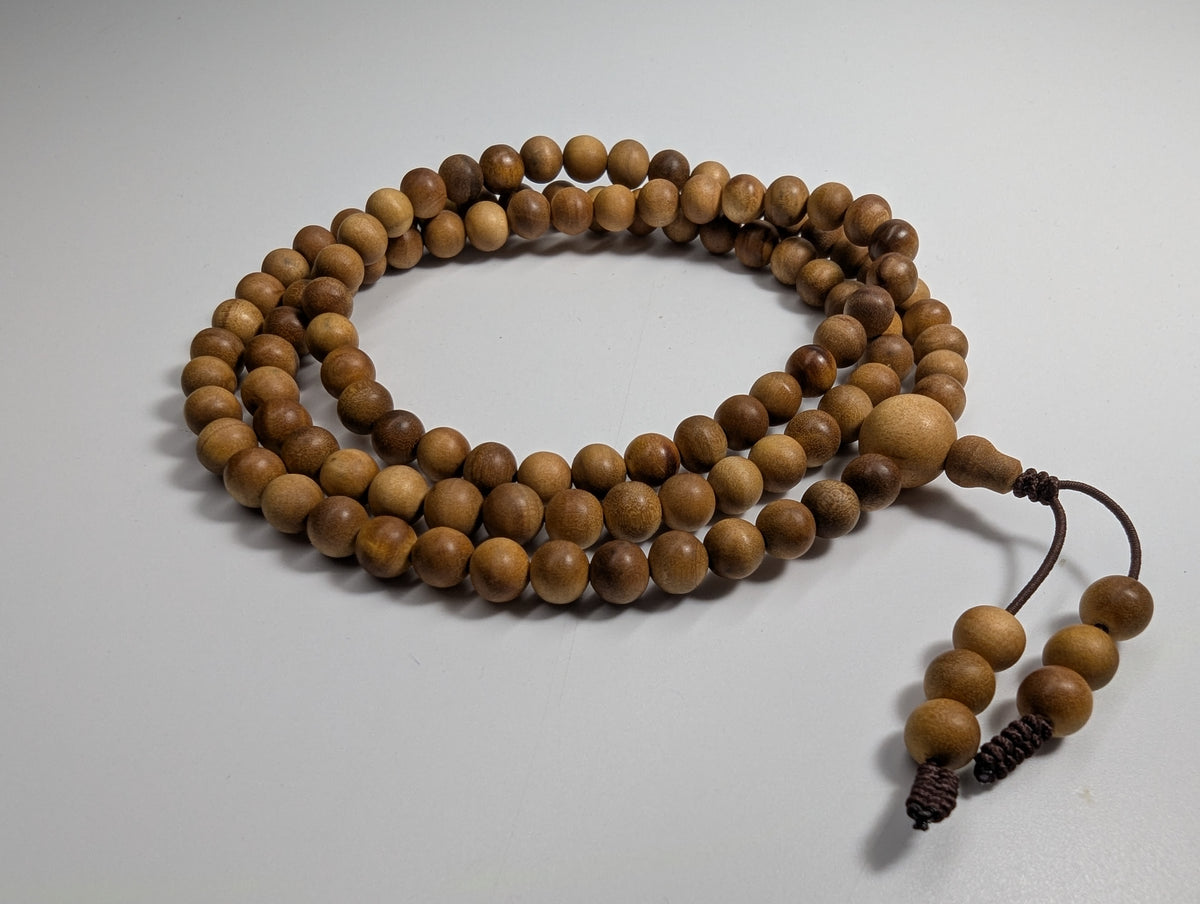 "The Ageless mala " - Wild Aged Sandalwood Mala 108 beads 6mm and/or 8mm