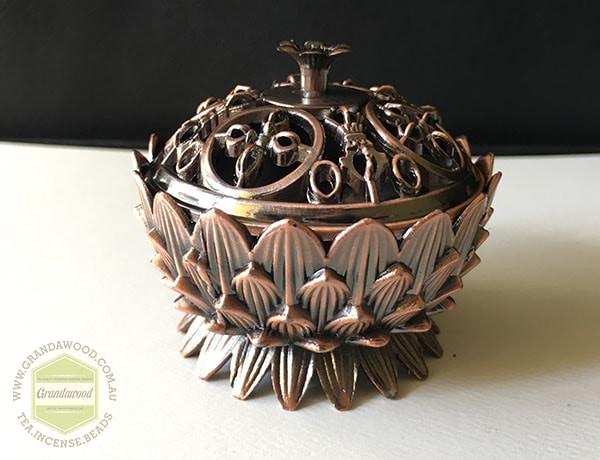 Incense burner- Metal lotus -
