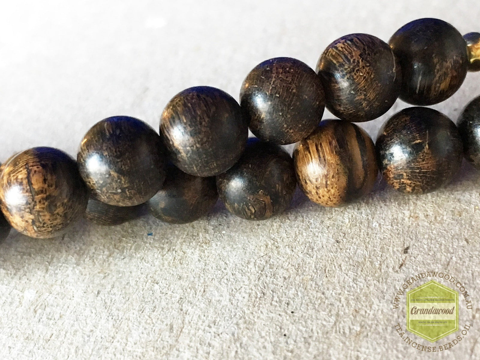 SOLD- Agarwood Mala 108 mixed with Nepalese beads -