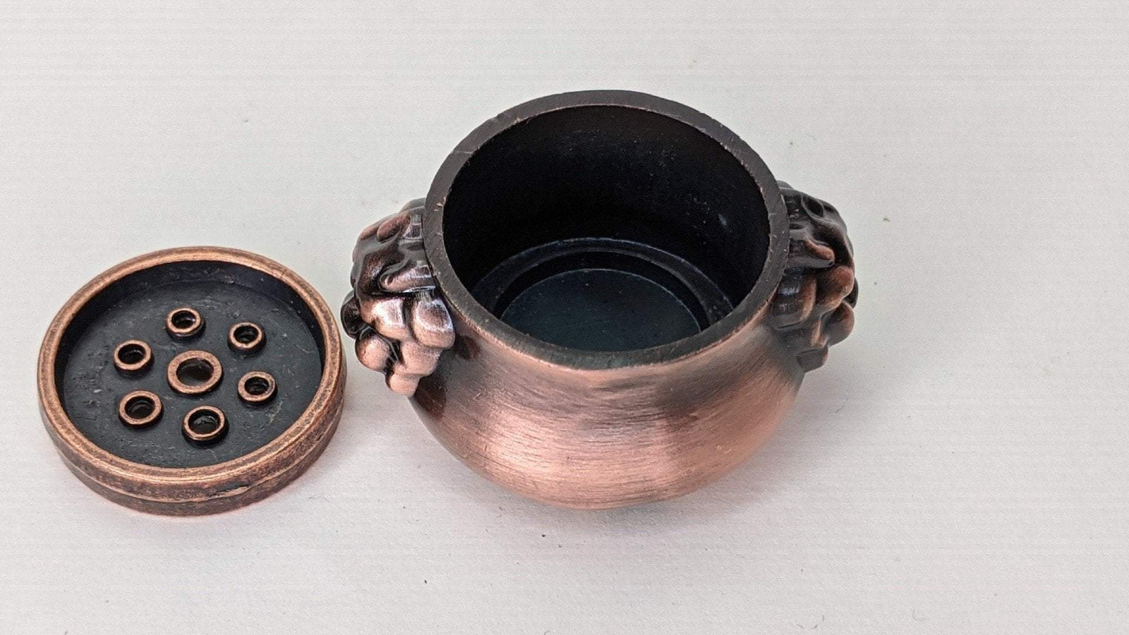 Mini Cauldron Copper Incense holder 3cm -
