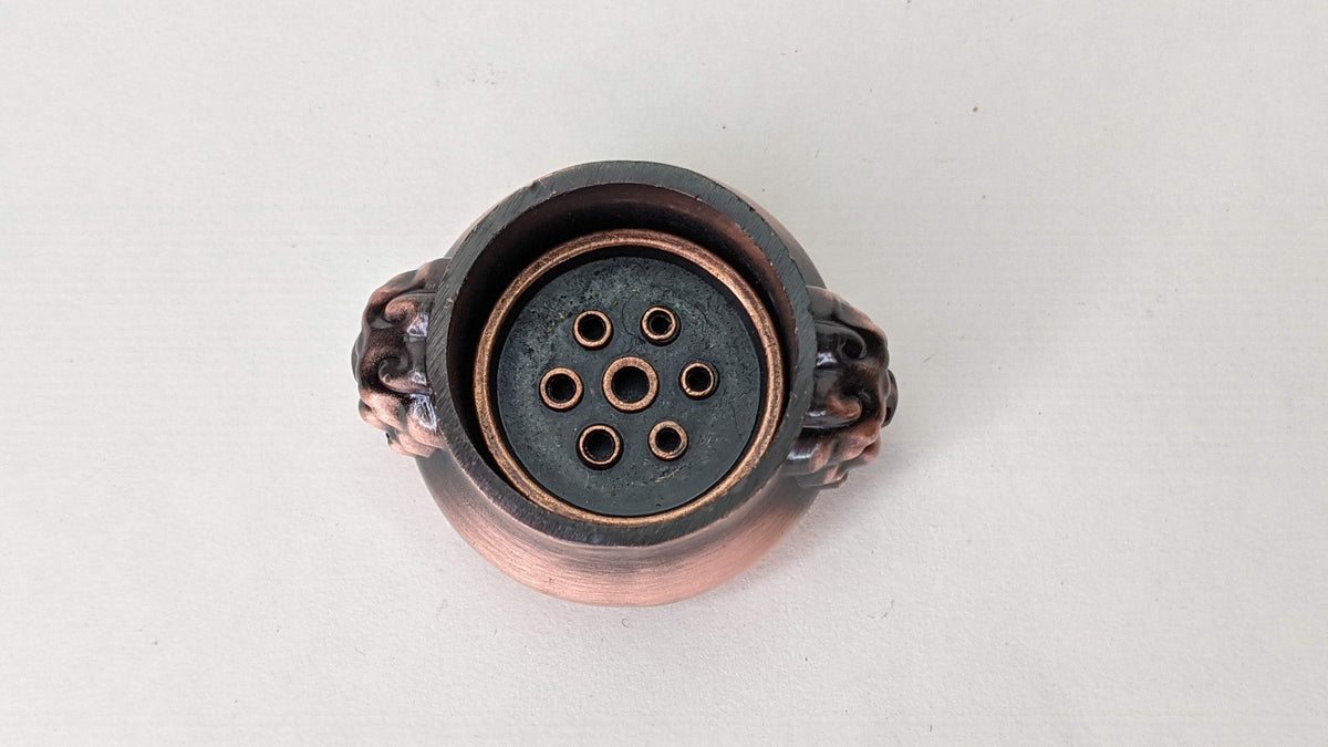 Mini Cauldron Copper Incense holder 3cm -