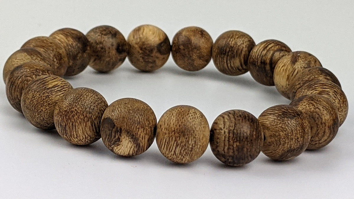 Green Kygarwood Agarwood 108 Mala and Bracelet - 10mm - 6g bracelet