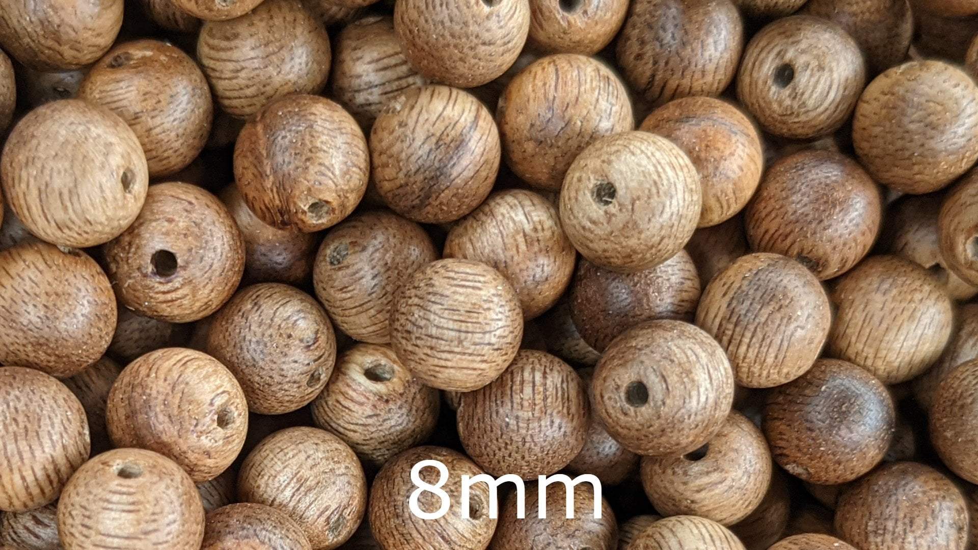 12 Premium Cultivated Agarwood Beads (mala and bracelet size) - The GGG - 12 beads of 8mm Cultivated Agarwood Beads