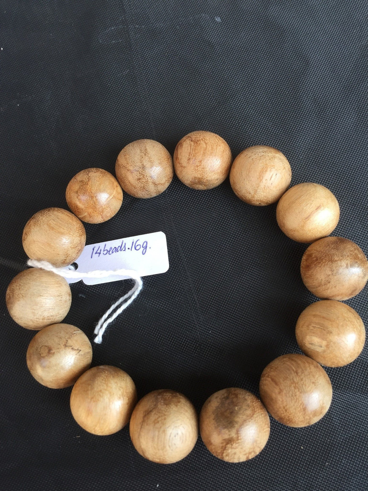 *SOLD* Wild Saba Young Agarwood Bracelet - 16.5mm 14 beads 16g