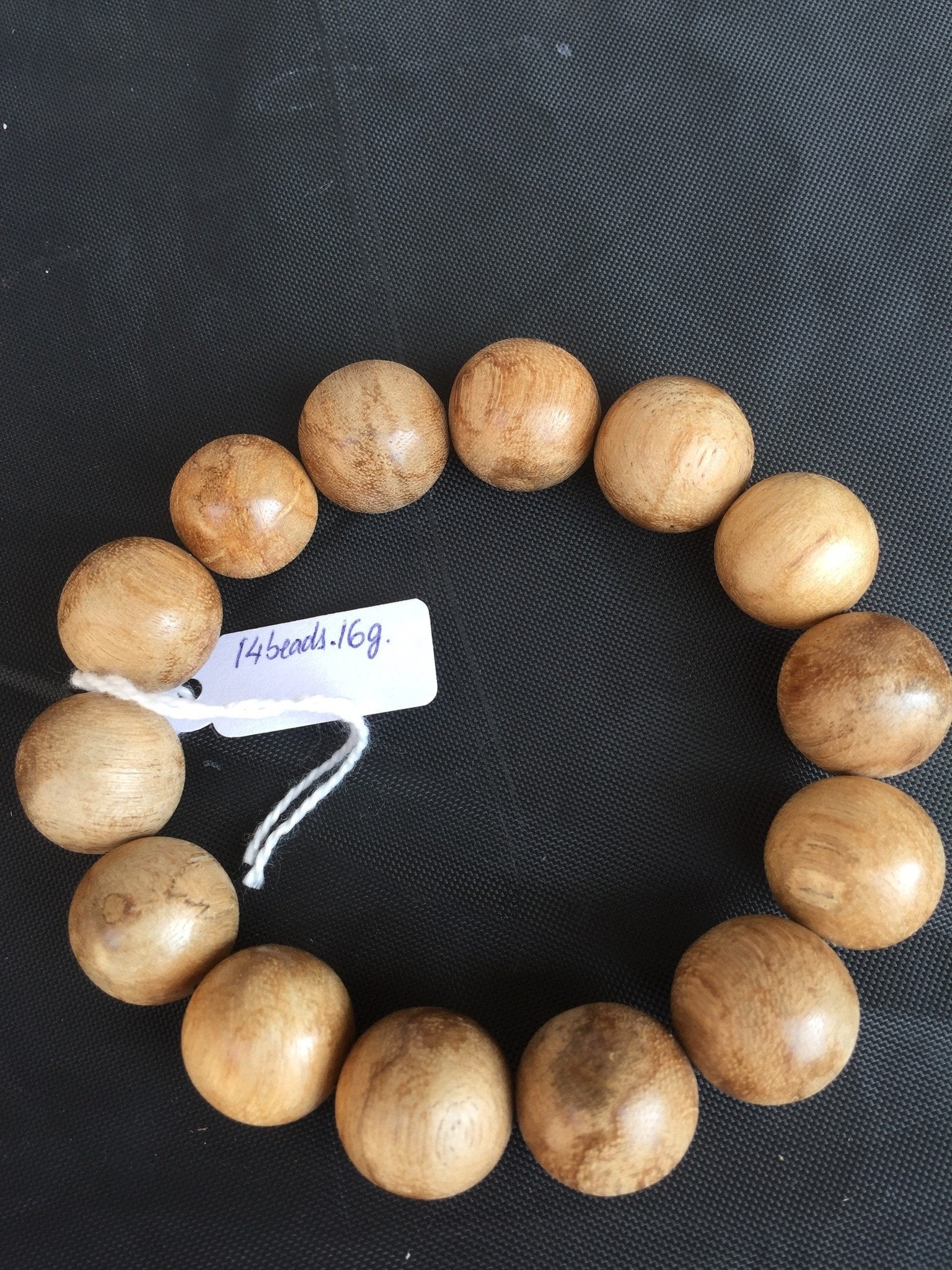 *SOLD* Wild Saba Young Agarwood Bracelet - 16.5mm 14 beads 16g