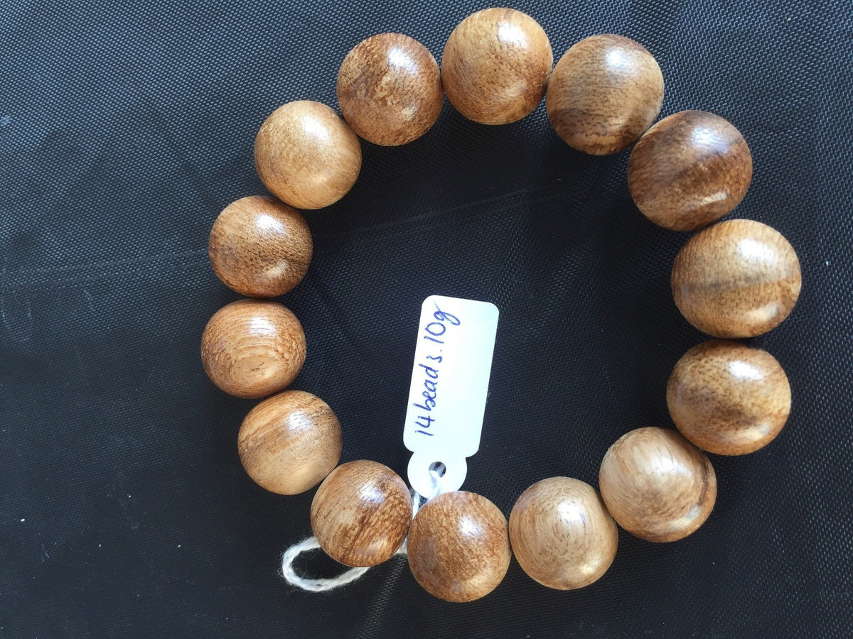 *SOLD* Wild Saba Young Agarwood Bracelet - 16mm 14 beads 10g