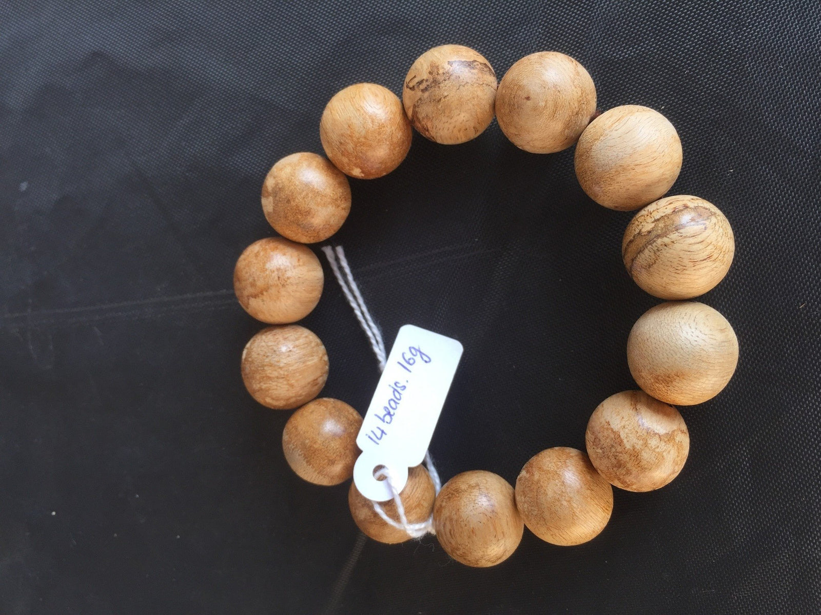 *SOLD* Wild Saba Young Agarwood Bracelet - 16mm 14 beads 16g