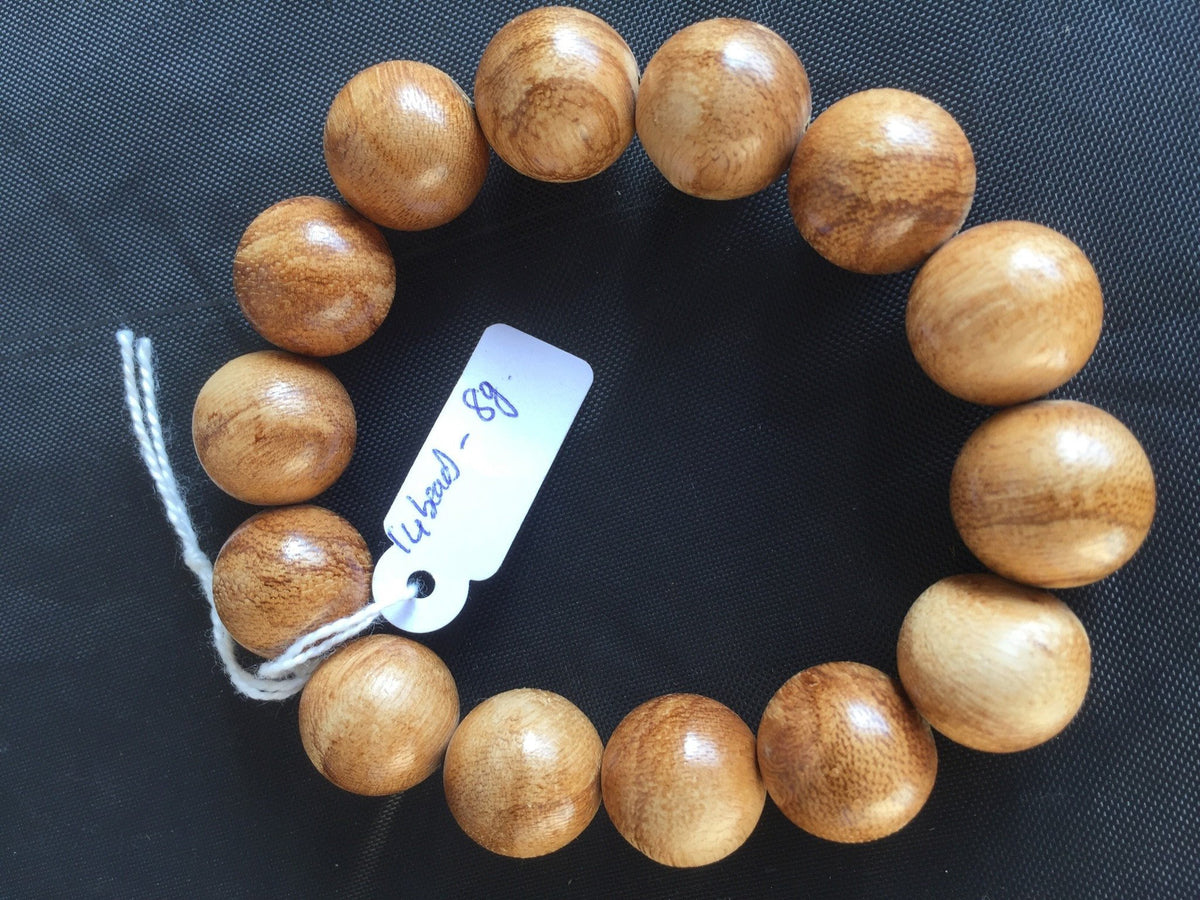 *SOLD* Wild Saba Young Agarwood Bracelet - 16mm 14 beads 8g