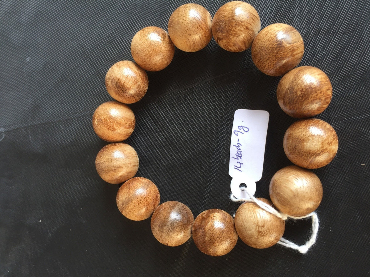 *SOLD* Wild Saba Young Agarwood Bracelet - 16mm 14 beads 9g