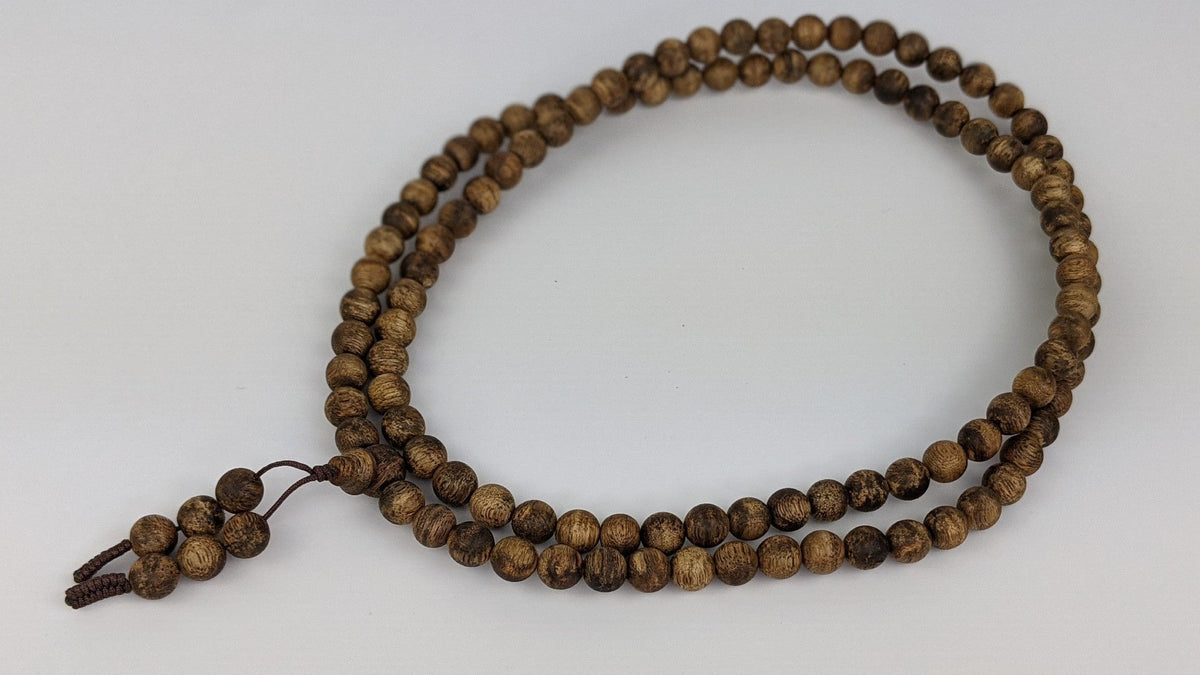 Green Kygarwood Agarwood 108 Mala and Bracelet - 8mm - 19.5g 108-mala