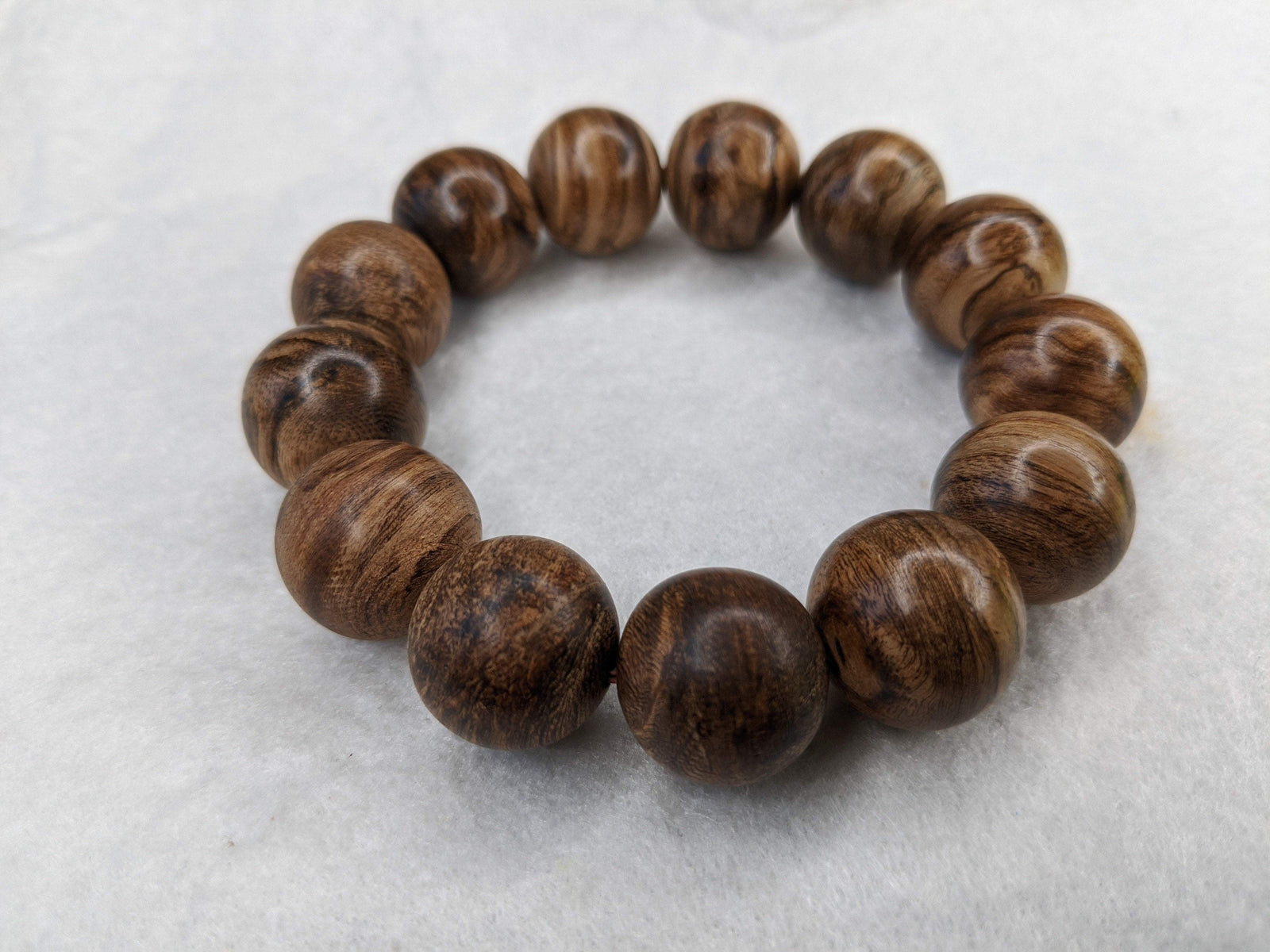 Black Scars - Borneo Wild Agarwood Bracelet 13 beads 30g 18mm -