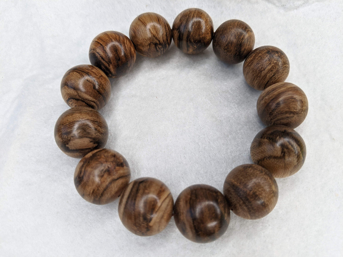 Black Scars - Borneo Wild Agarwood Bracelet 13 beads 30g 18mm -