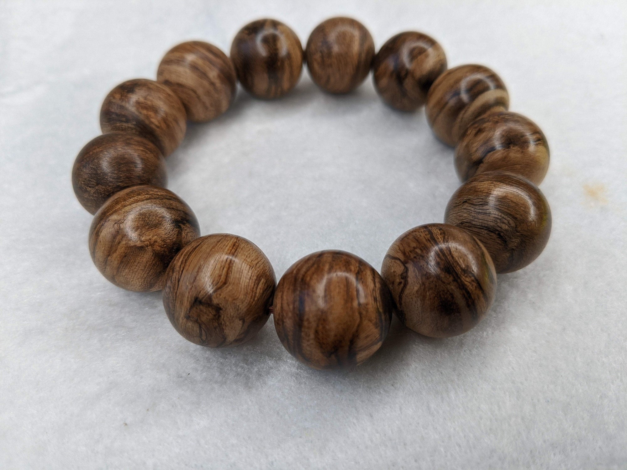Black Scars - Borneo Wild Agarwood Bracelet 13 beads 30g 18mm -
