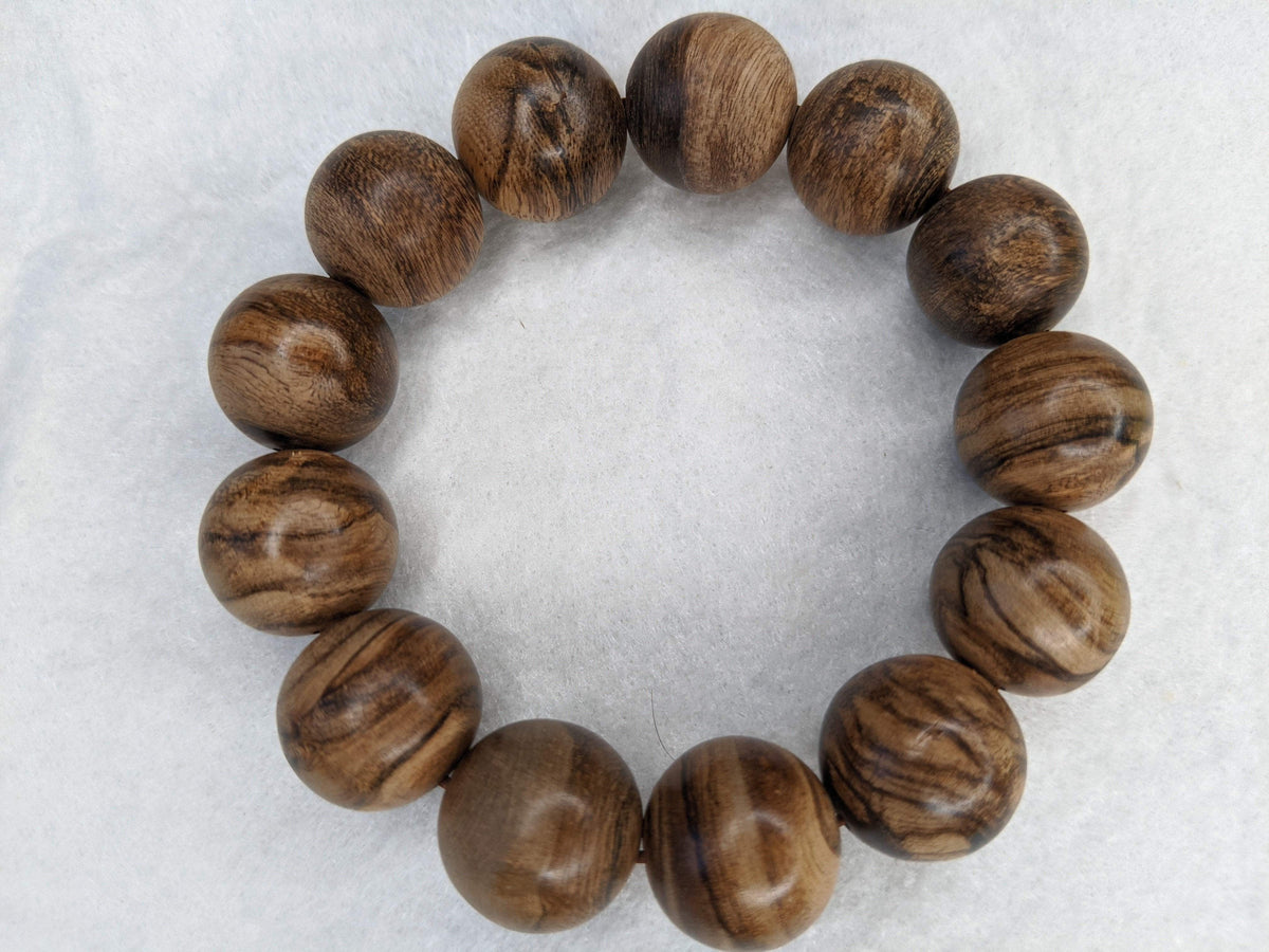 Black Scars - Borneo Wild Agarwood Bracelet 13 beads 30g 18mm -