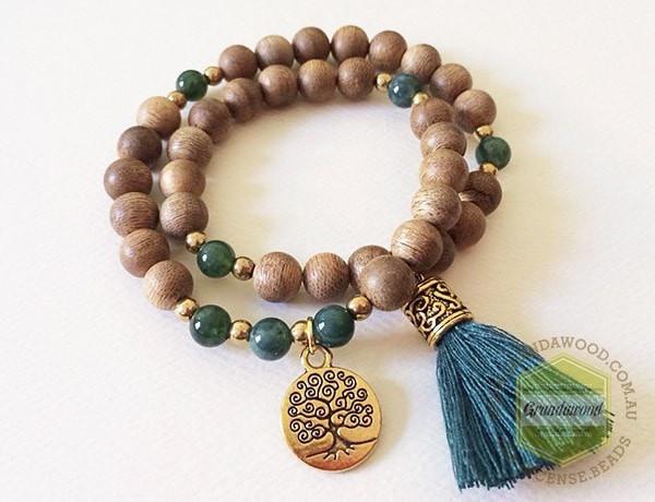 Bracelet- Agarwood-Moss Agate Wealth attracting bracelet -