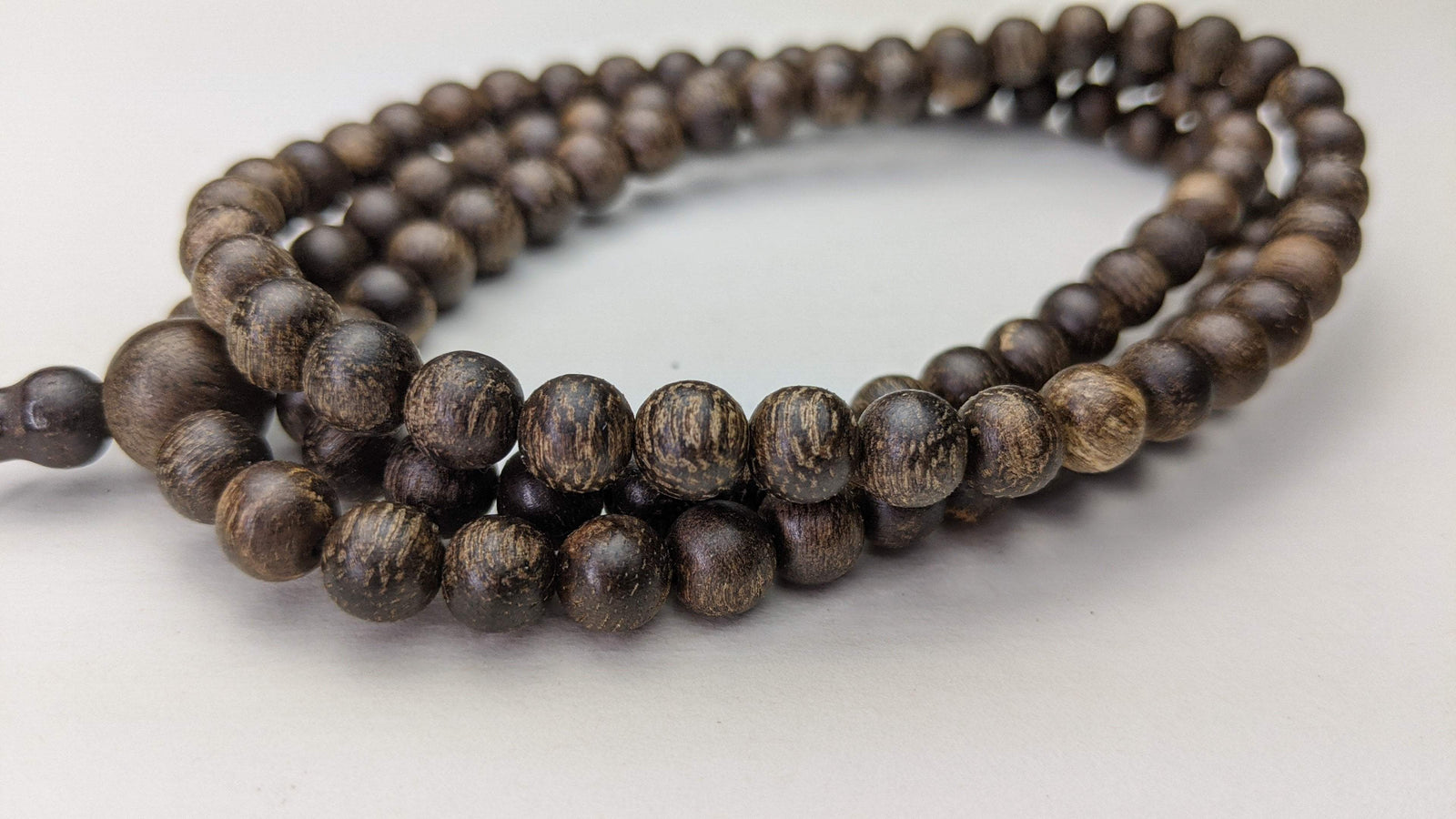 Fortune and Wealth Attractor - Wild Agarwood 108 mala from Borneo 6mm 13g -