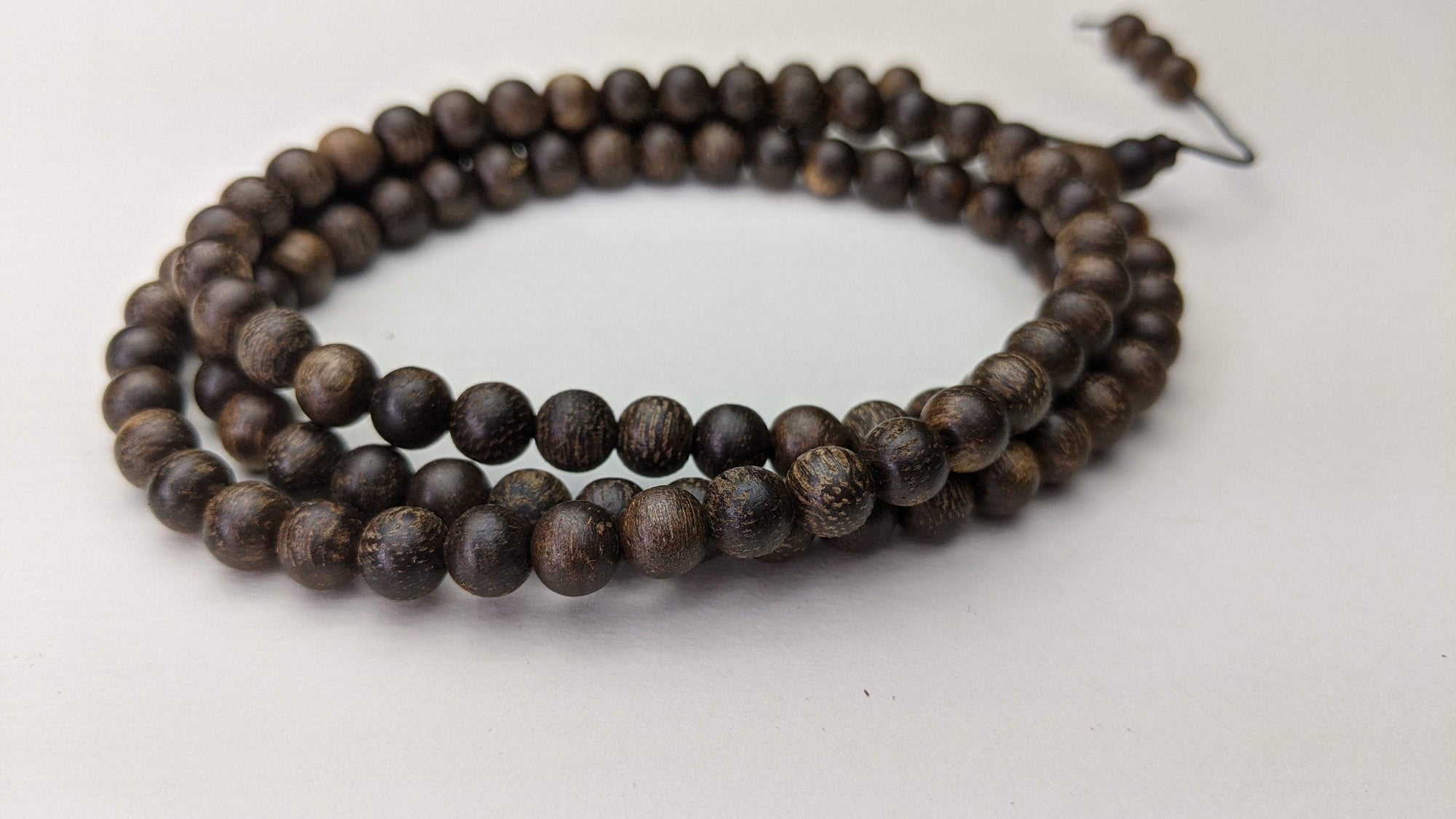 Fortune and Wealth Attractor - Wild Agarwood 108 mala from Borneo 6mm 13g -